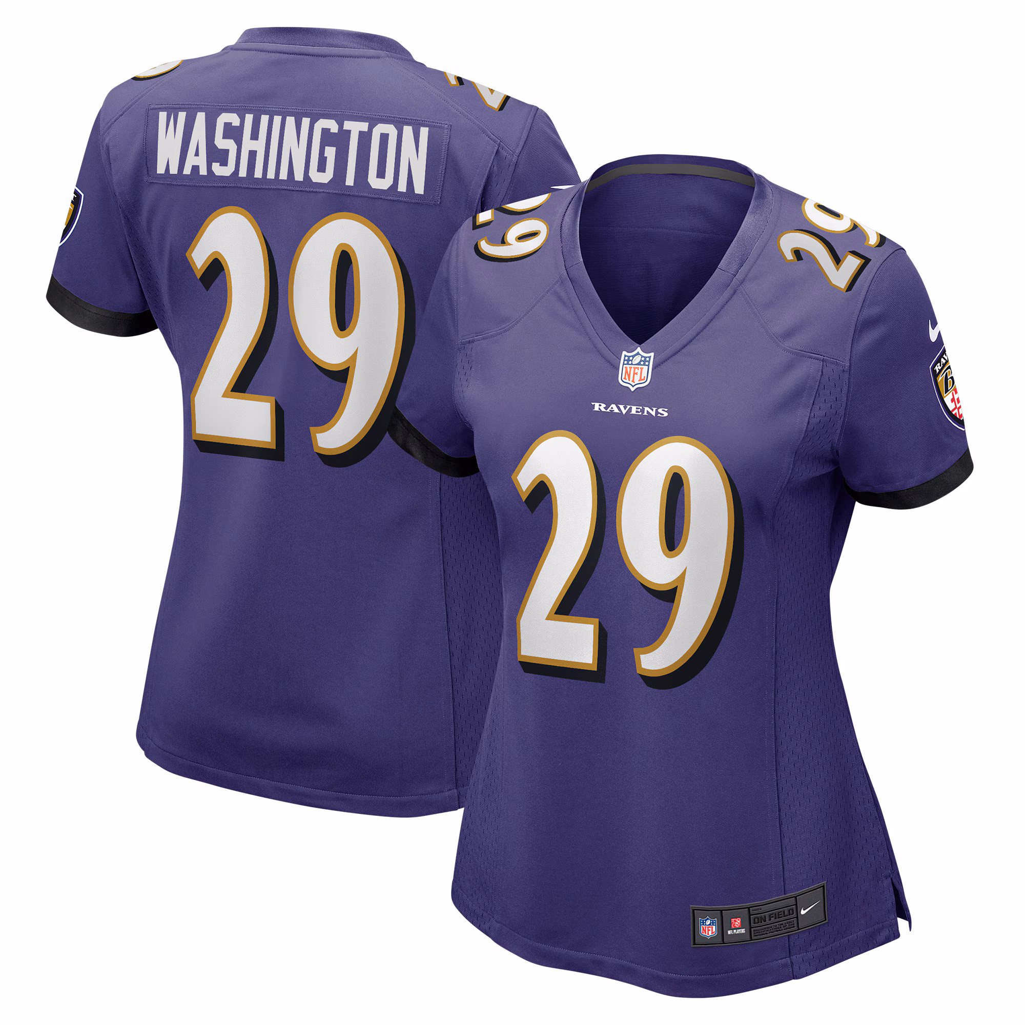 Ar'Darius Washington Baltimore Ravens Women's Player Game Jersey - Purple