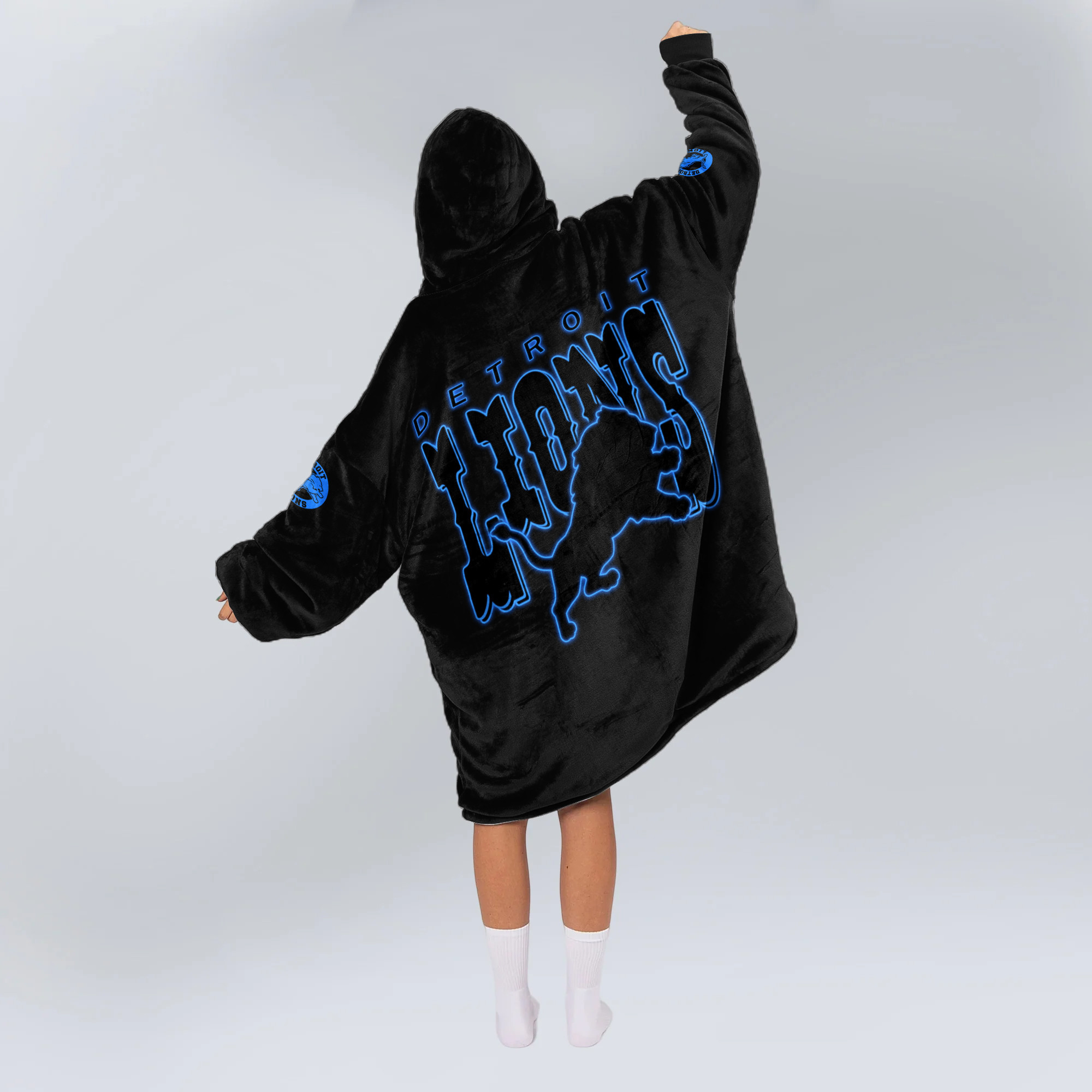 Adult Detroit Lions Football Unisex Blanket Hoodie