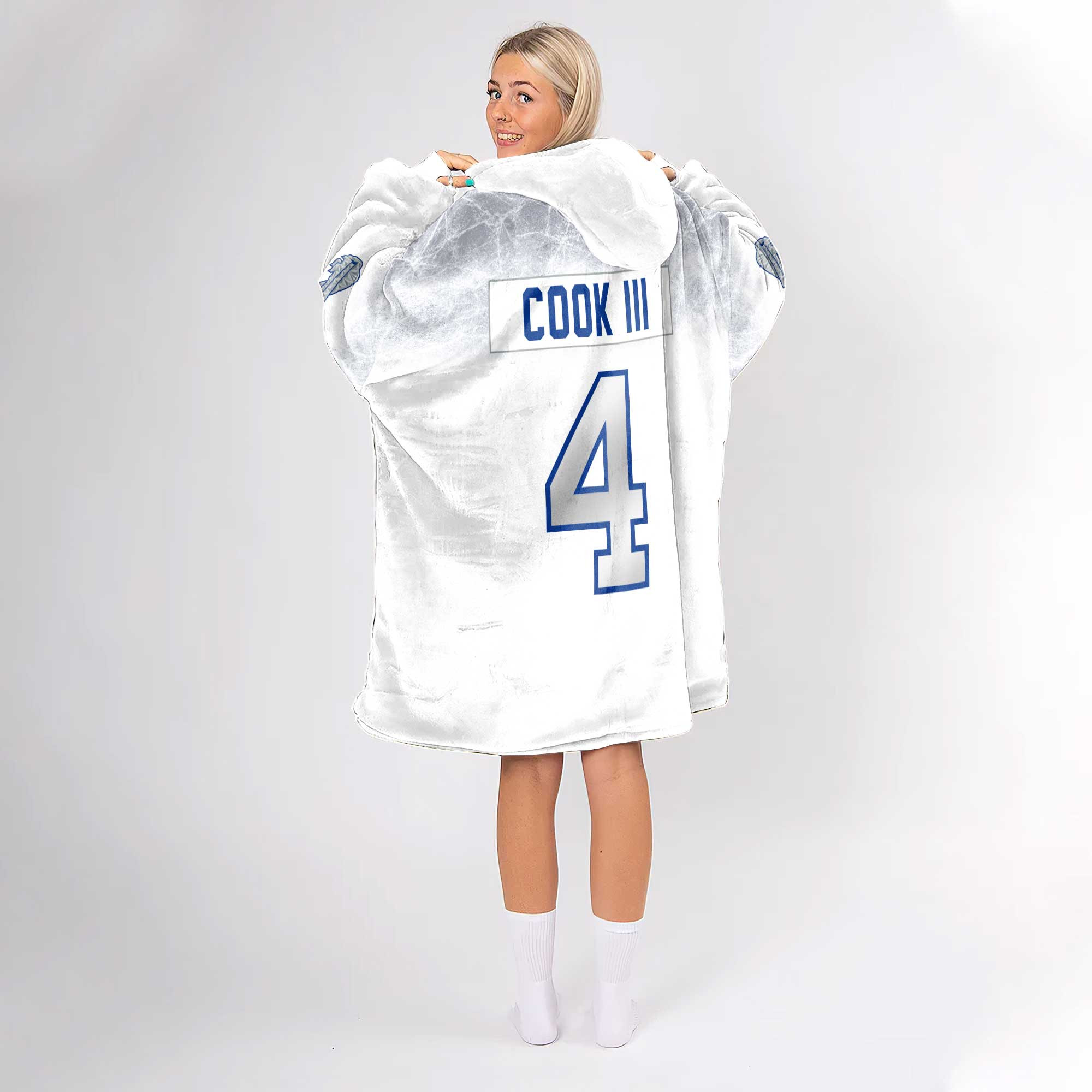 J.C 4 Buffalo Football Unisex Blanket Hoodie