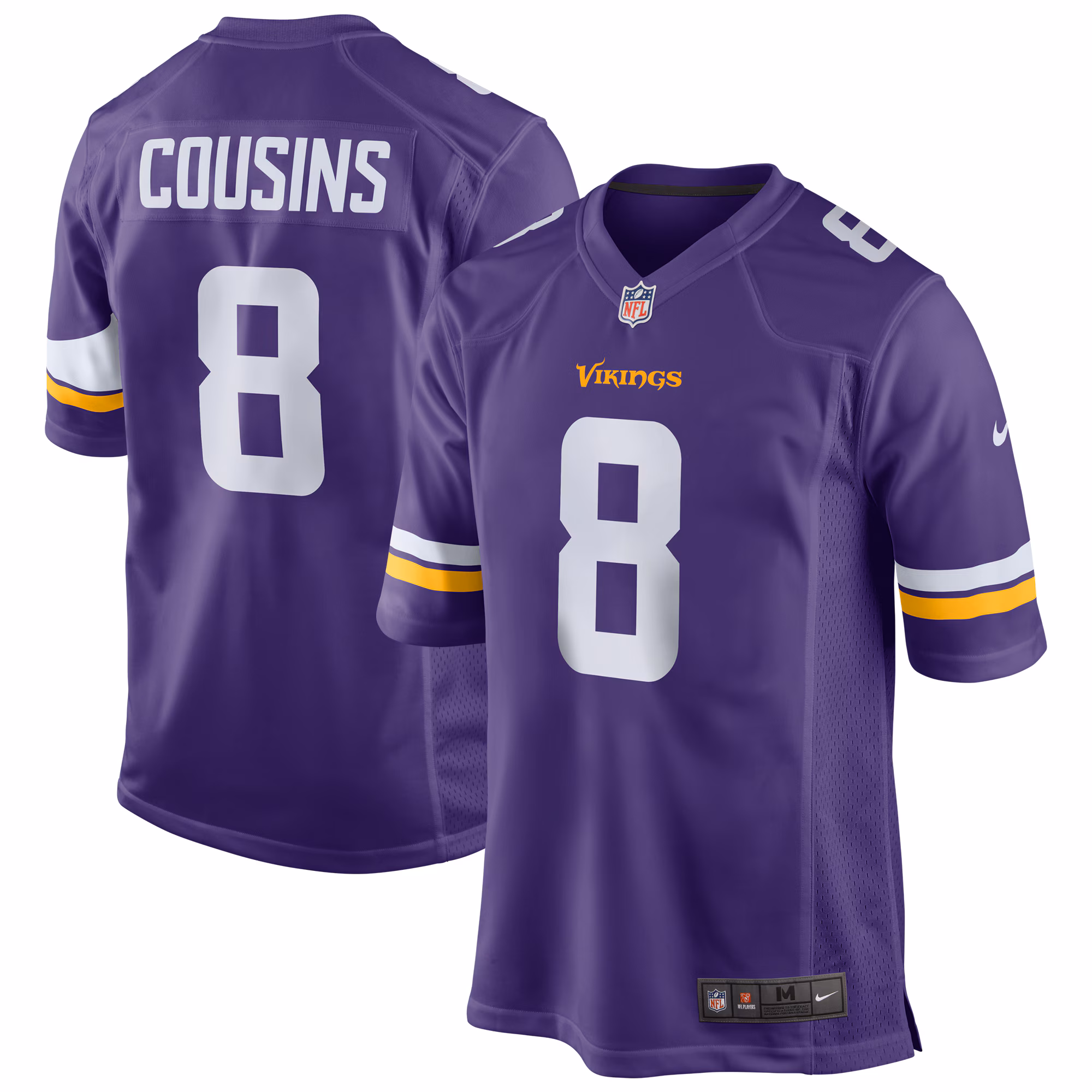 Kirk Cousins Minnesota Vikings Game Jersey - Purple