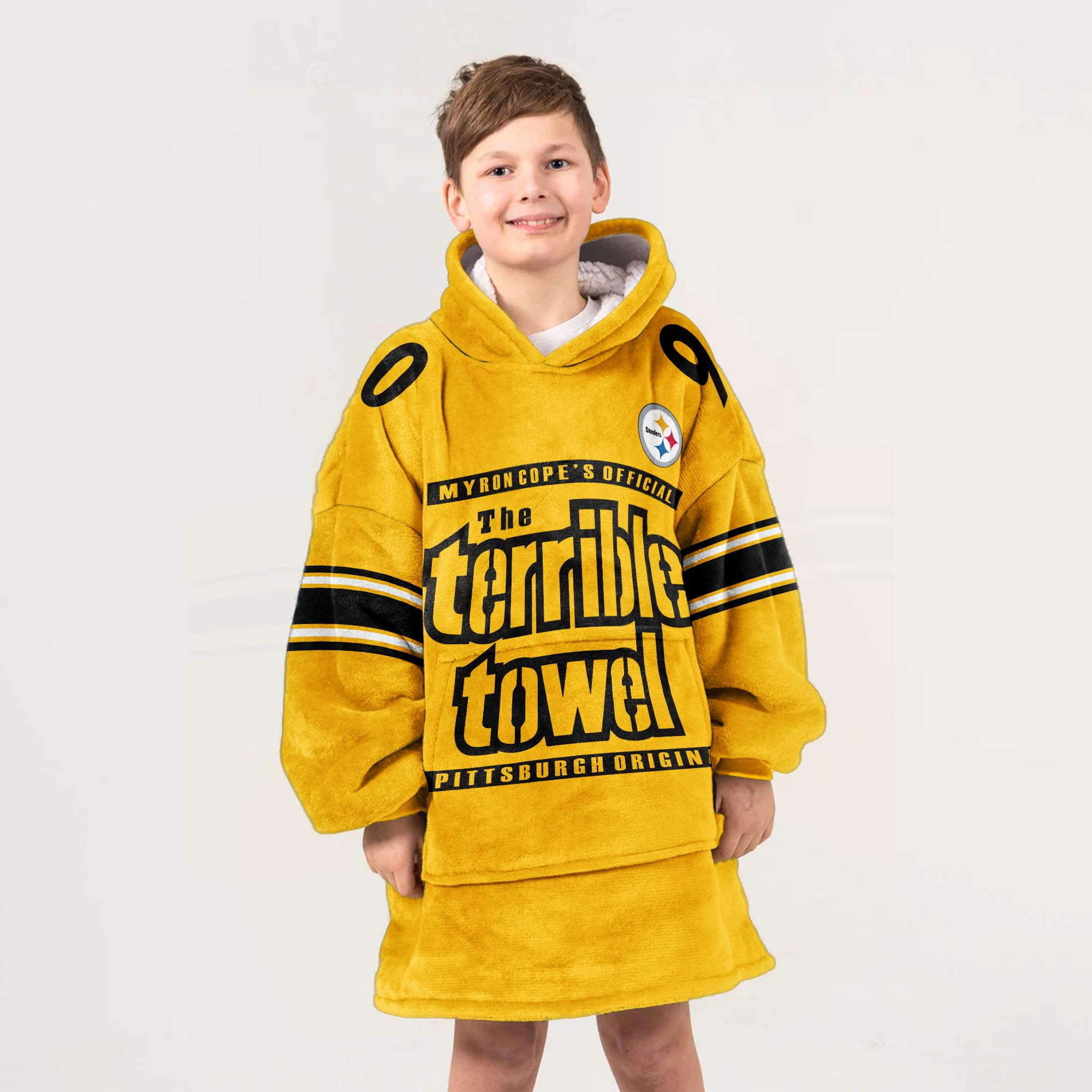 Adult Terrible Towel 90 Pittsburgh Football Unisex Blanket Hoodie