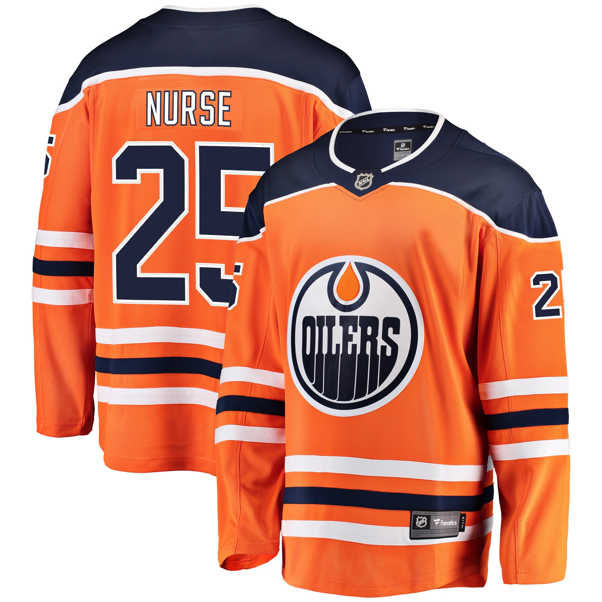 Darnell Nurse Edmonton Oilers Breakaway Player Jersey - Orange