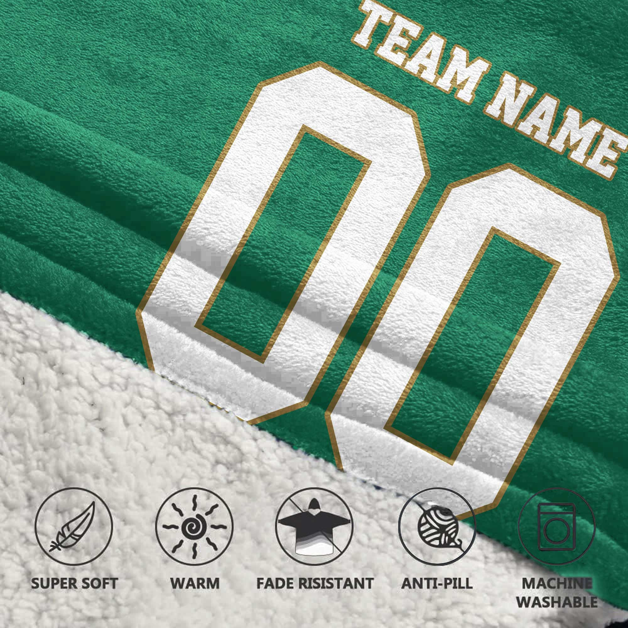 Adult Custom Blanket Hoodie Notre Dame Inspired Color
