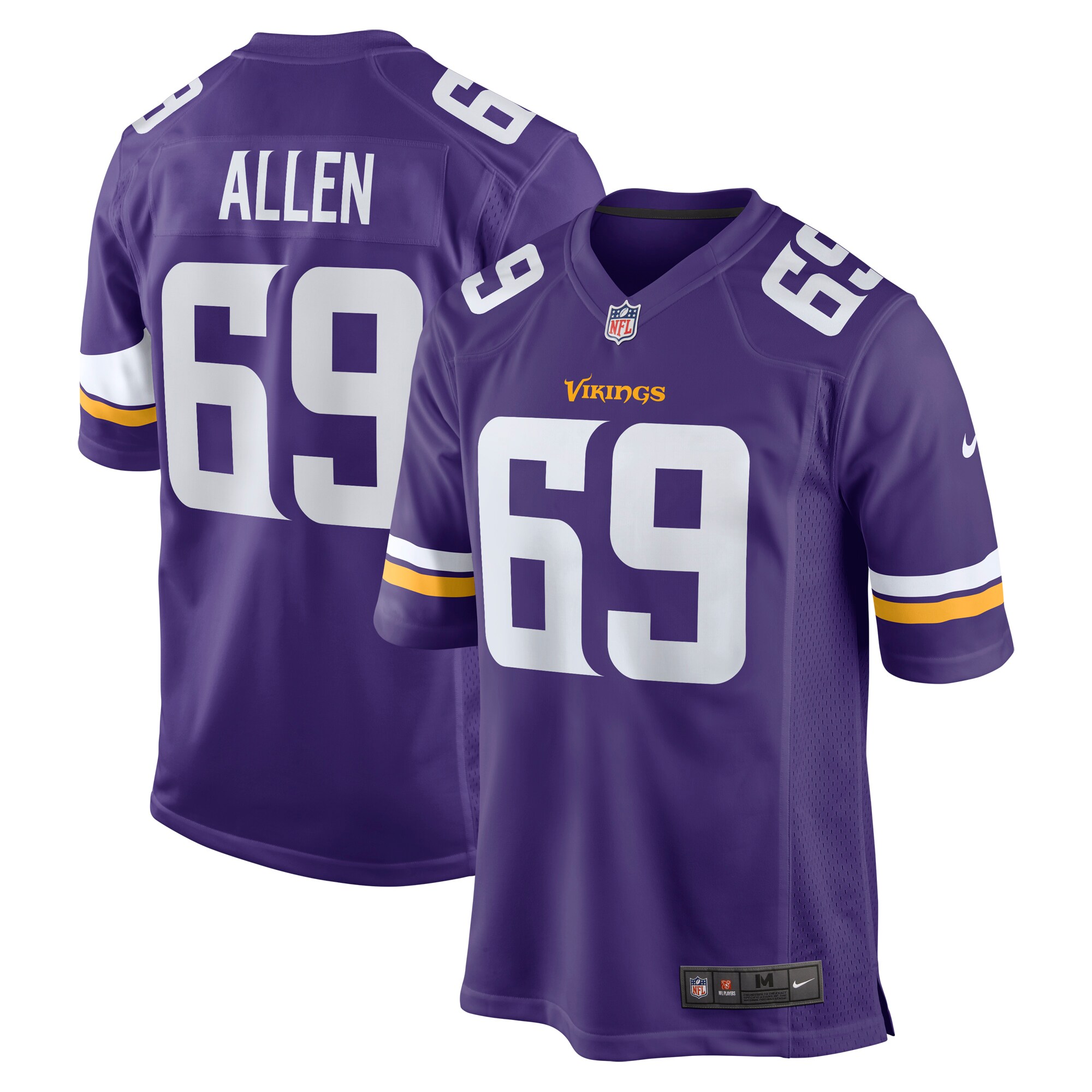 Jared Allen Minnesota Vikings Retired Player Game Jersey - Purple