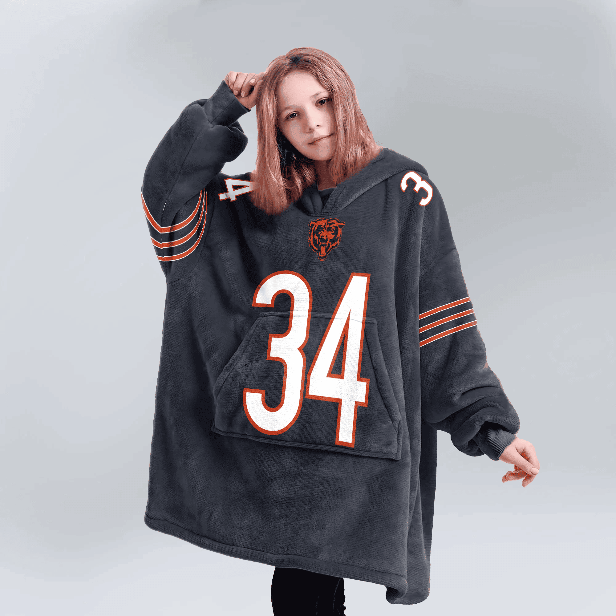 Kid 34 Chicago Football Unisex Blanket Hoodie