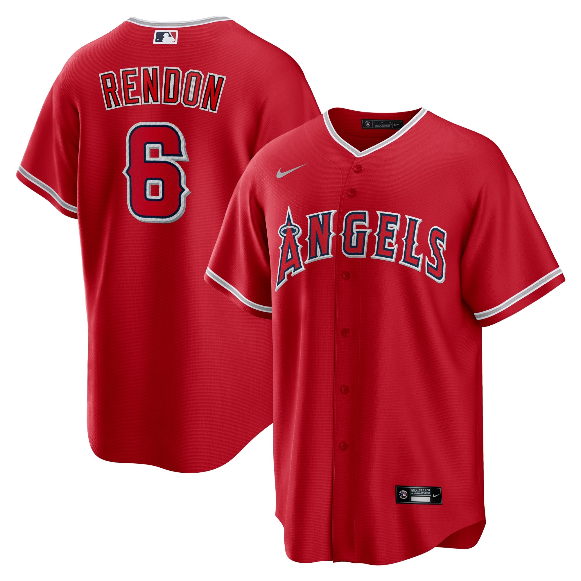 Men's Los Angeles Angels Anthony Rendon  Red Alternate Replica Player Name Jersey