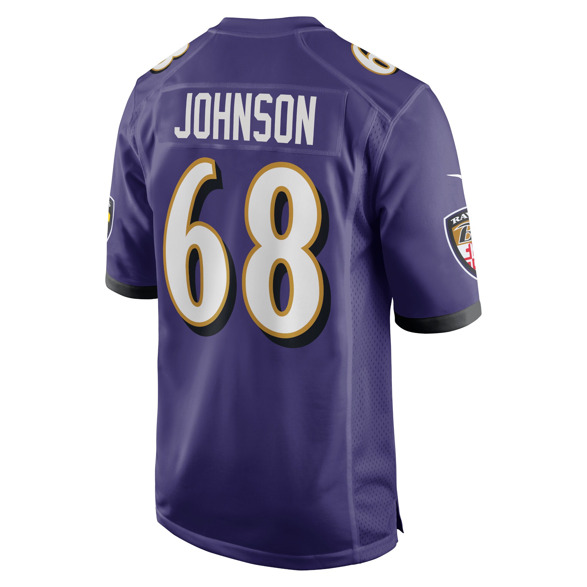 Zack Johnson Baltimore Ravens  Home Game Player Jersey - Purple