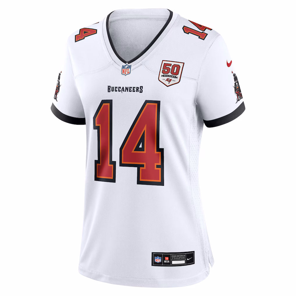 Chris Godwin Jr. #14 Tampa Bay Buccaneers Women's 50th Season White Game Jersey - White