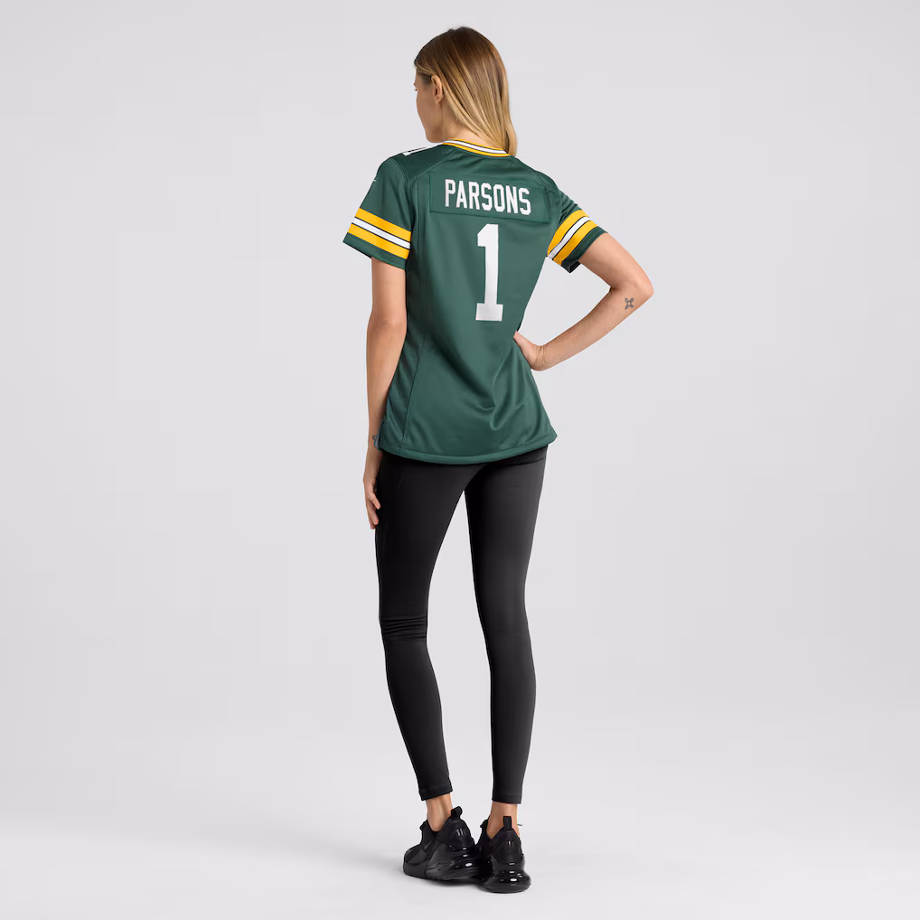 Womens Micah Parsons #1 Green Bay Packers Classic Game Jersey-Green