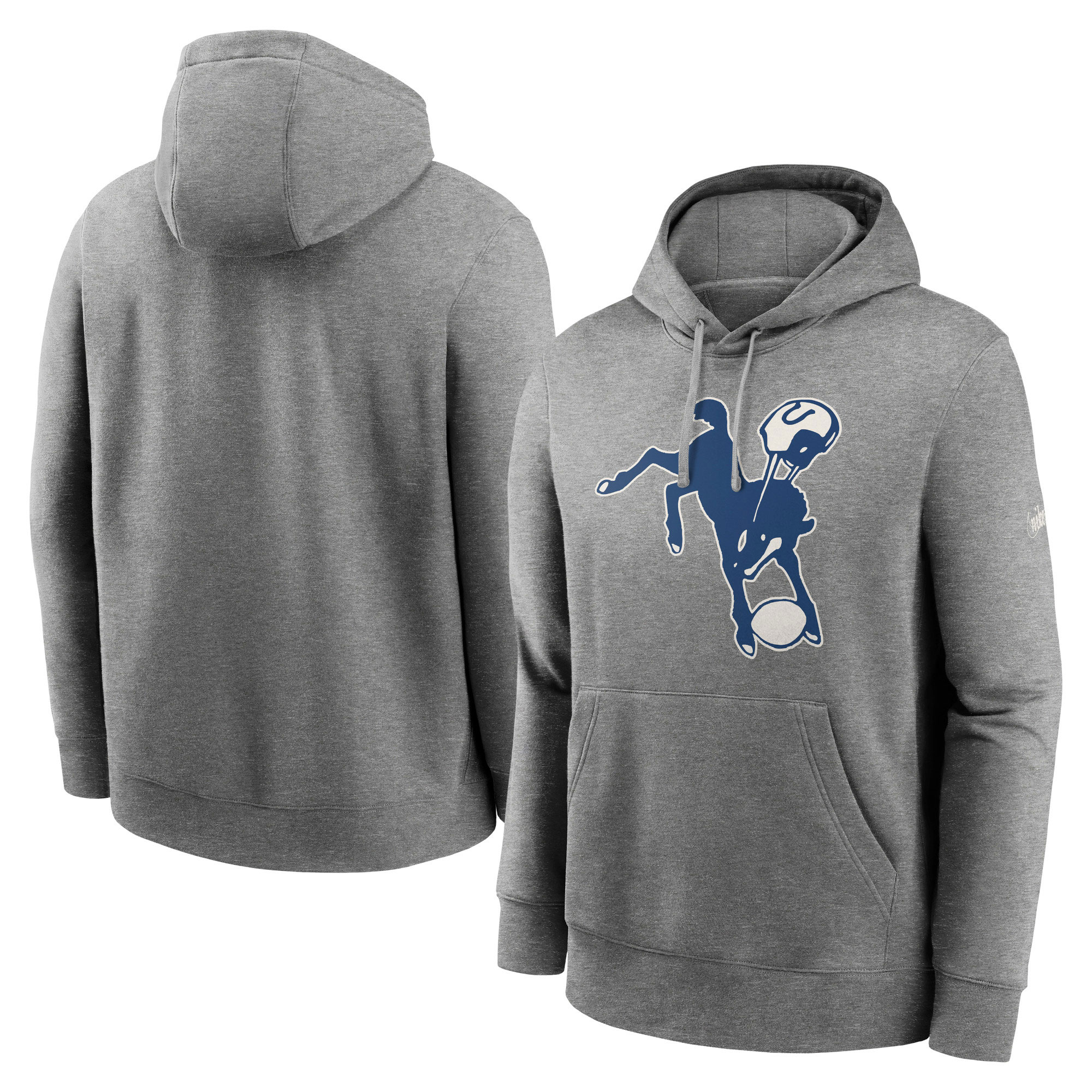 Indianapolis Colts Rewind Club Fleece Pullover Hoodie - Heathered Gray