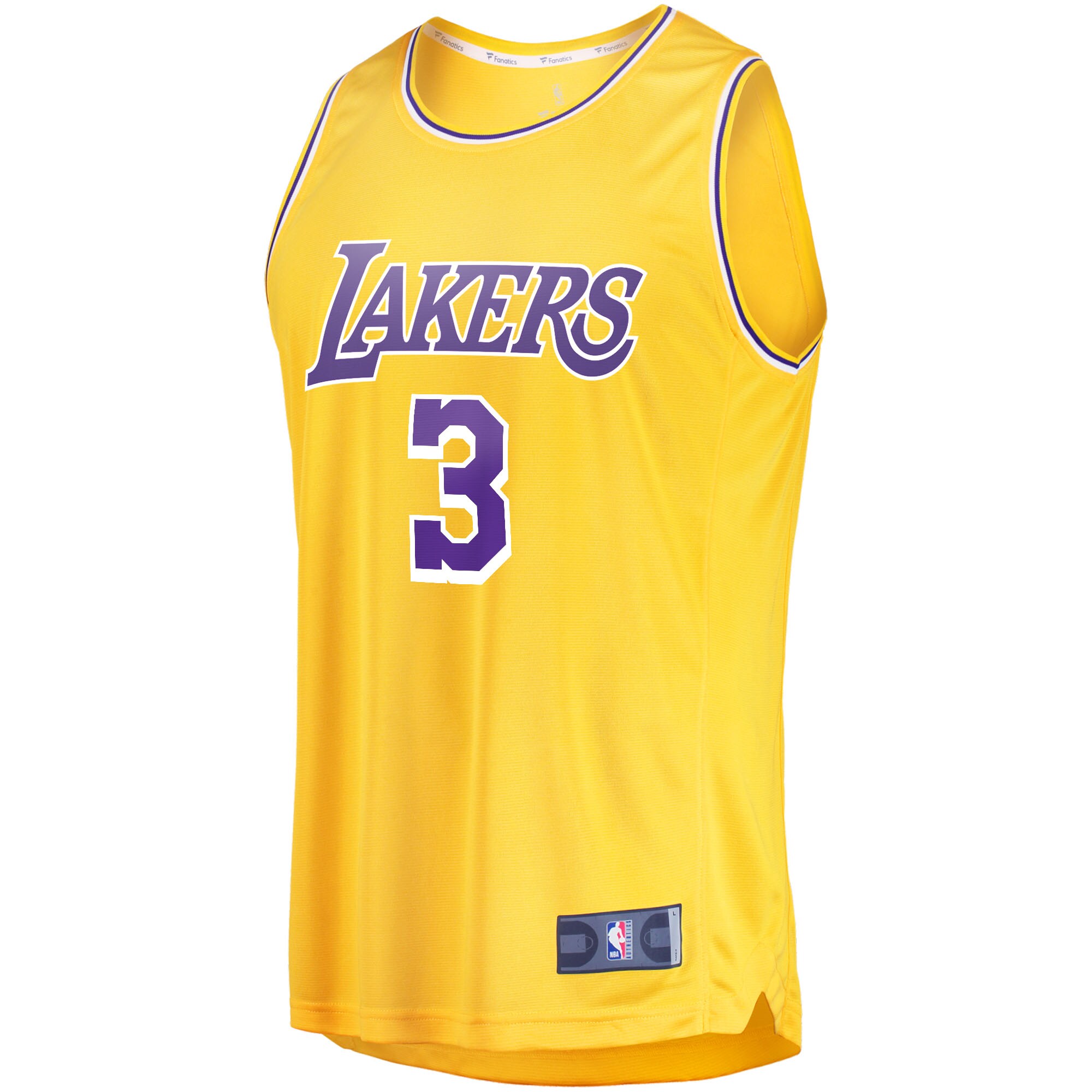 Anthony Davis Los Angeles Lakers  2021/22 Fast Break Replica Jersey - Icon Edition - Gold