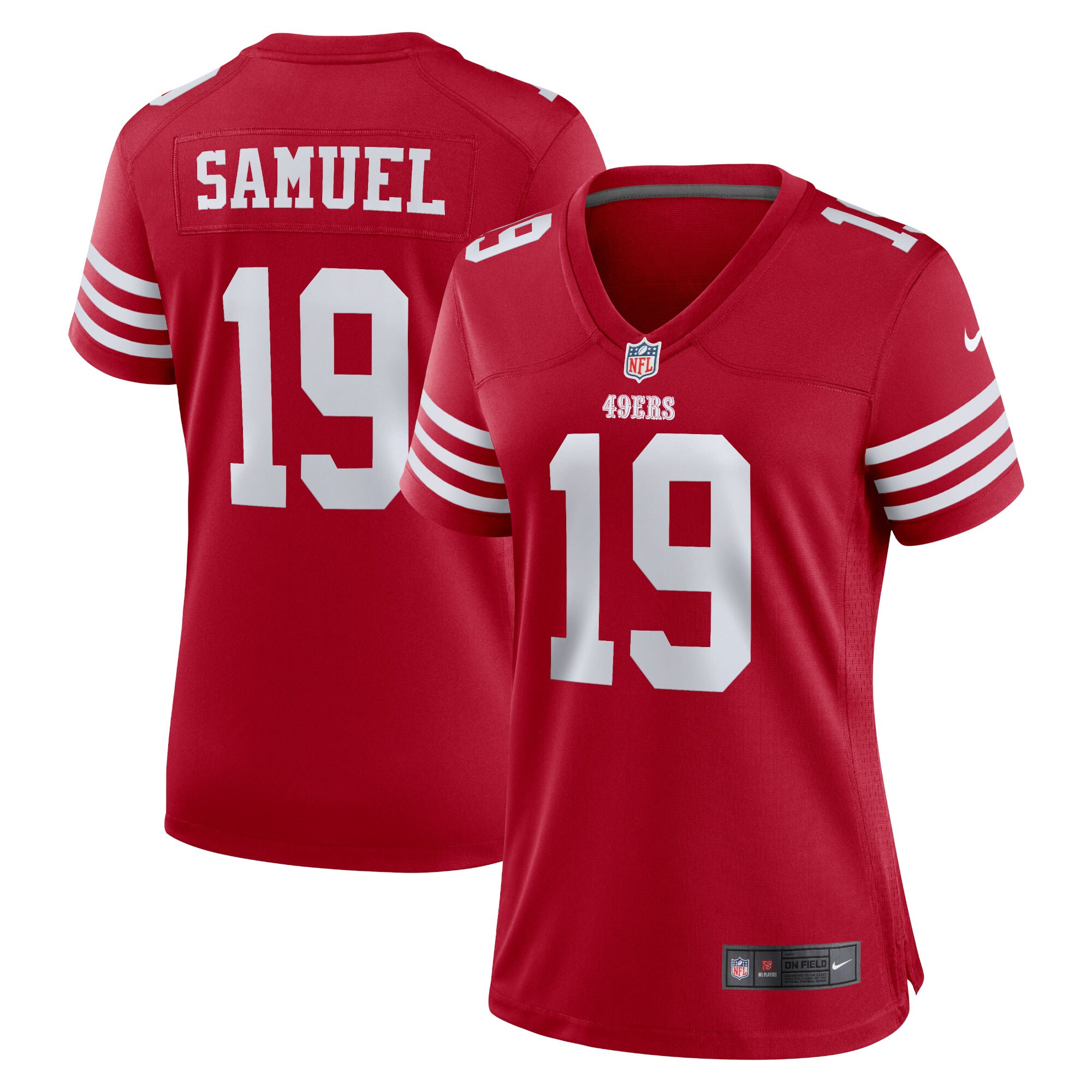 Deebo Samuel San Francisco 49ers  Women's Team Game Player Jersey - Scarlet