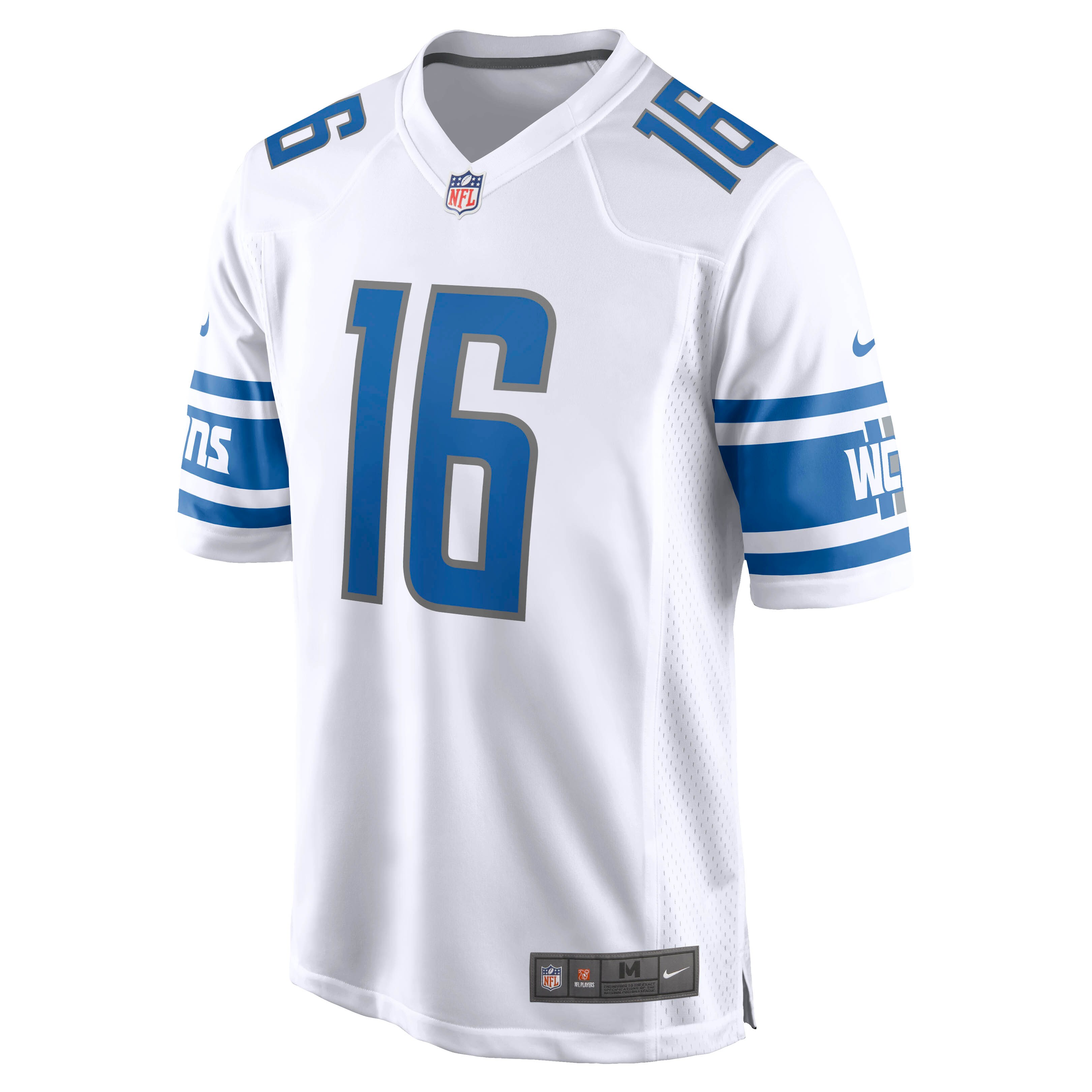 Jared Goff Detroit Lions  Game Jersey - White