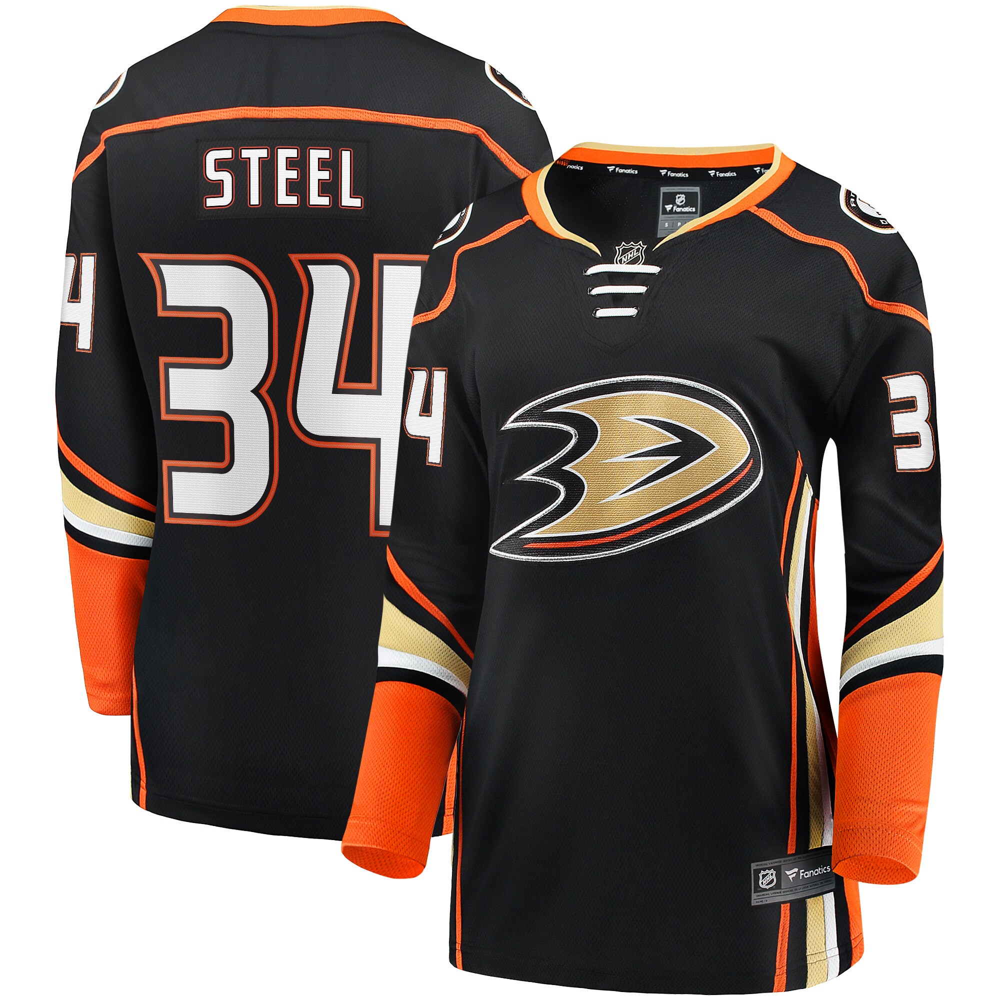 Sam Steel Anaheim Ducks Women's 2017 Breakaway Player Jersey - Black