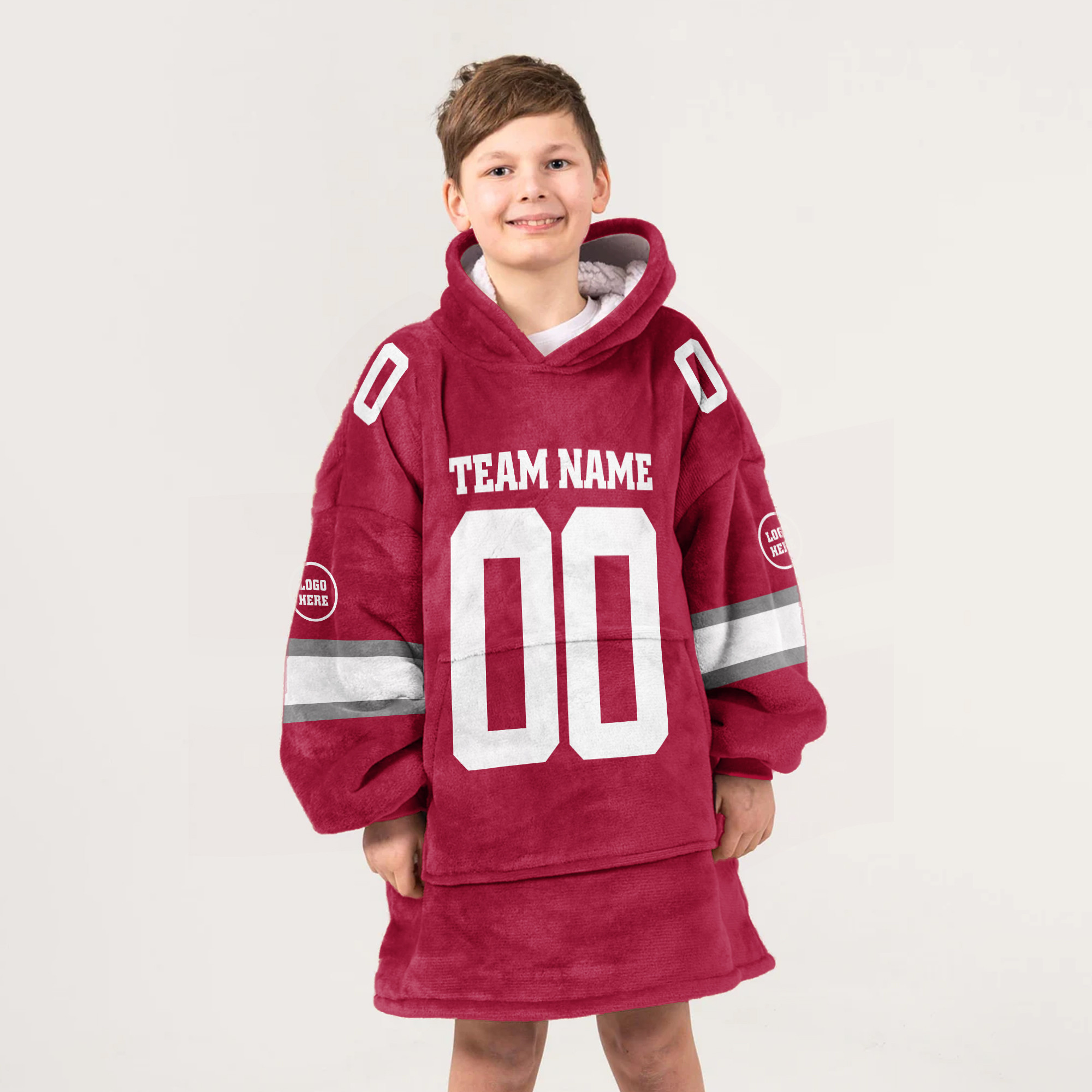 Adult Custom Blanket Hoodie Alabama Inspired Color