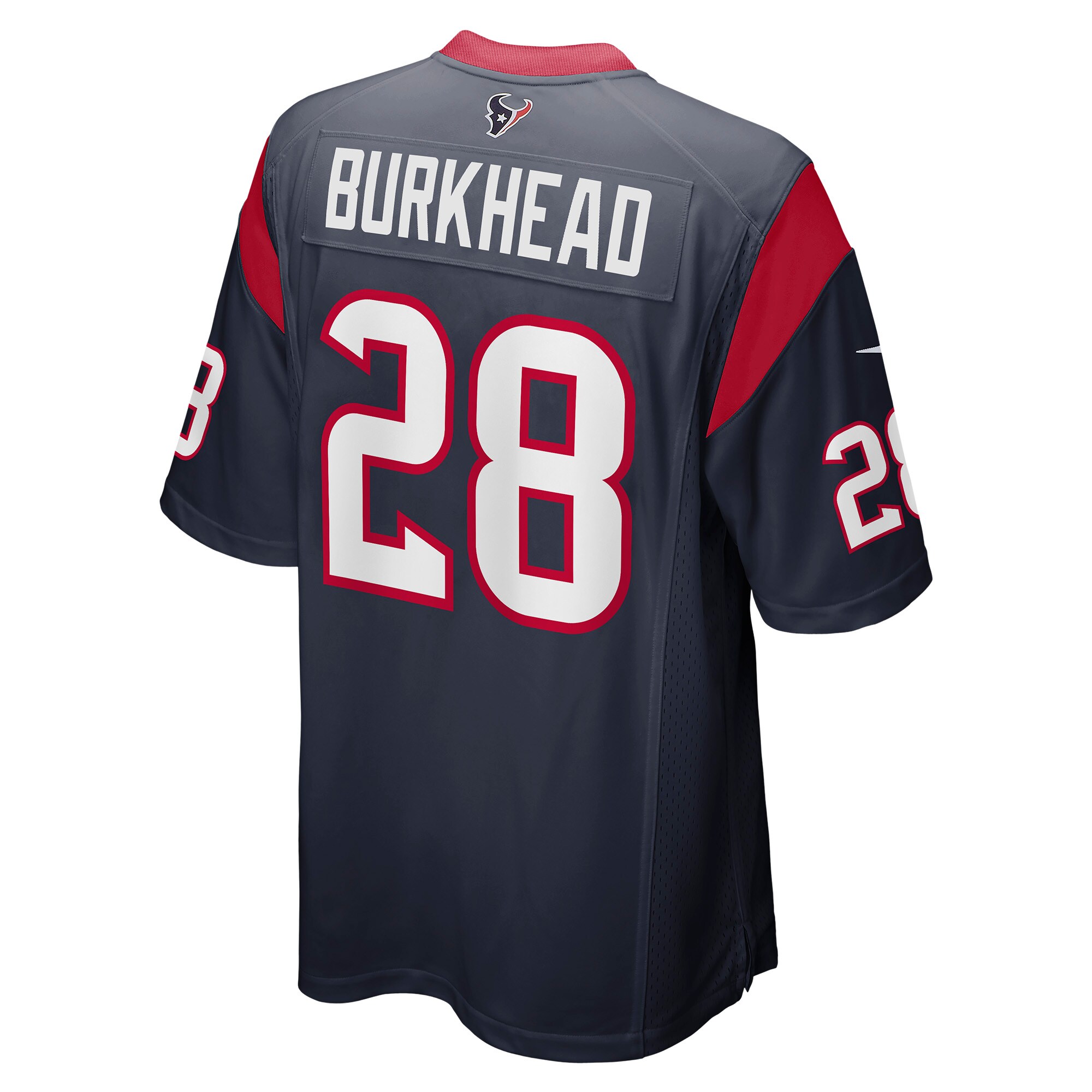 Rex Burkhead Houston Texans  Game Player Jersey - Navy