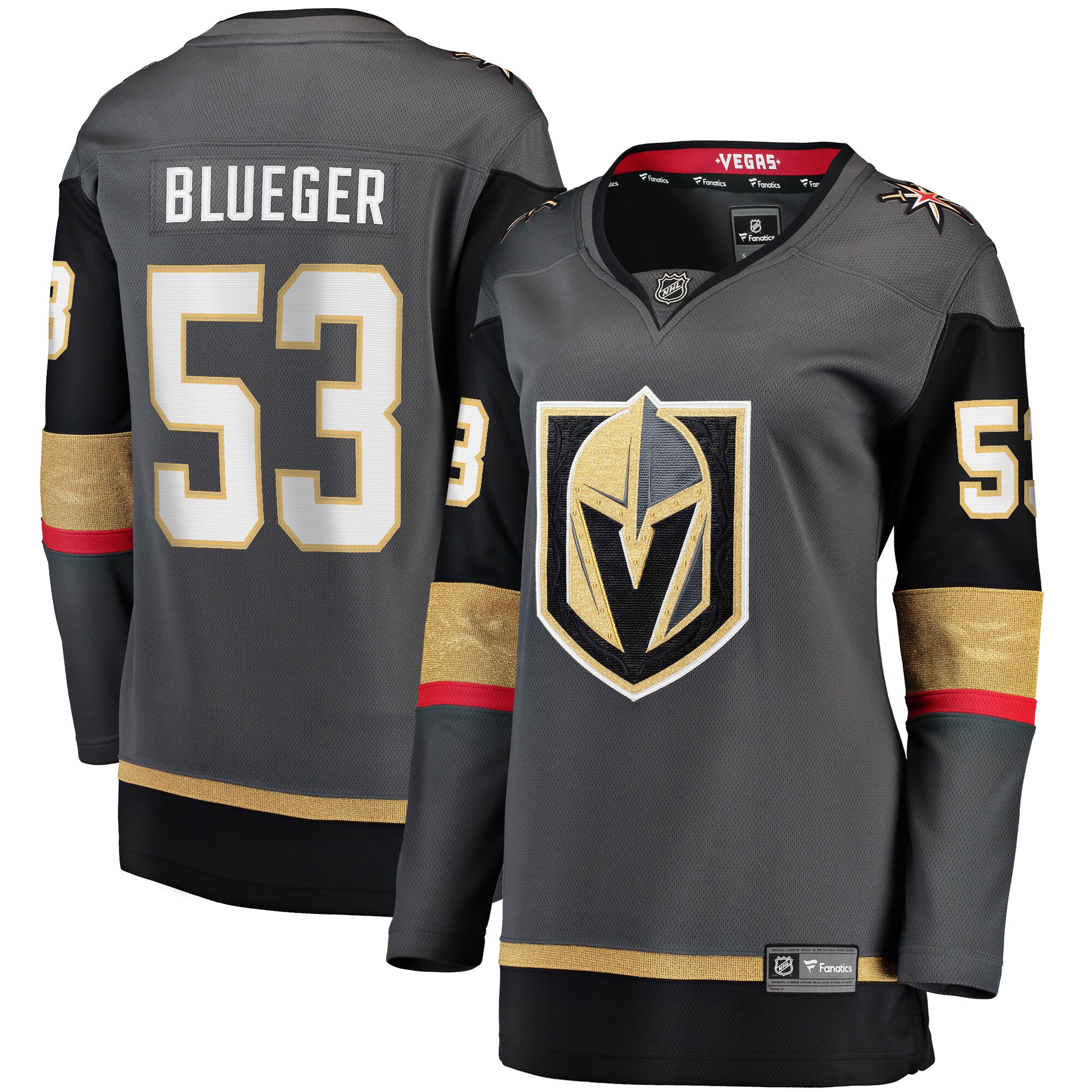 Teddy Blueger Vegas Golden Knights Women's Home Breakaway Jersey - Gray