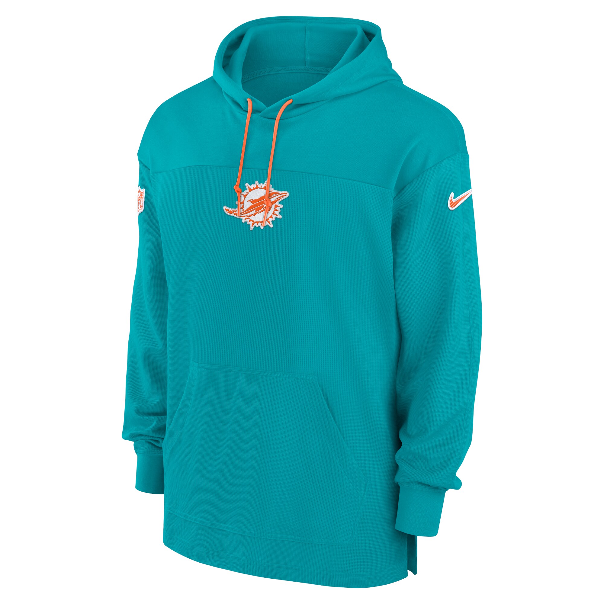 Miami Dolphins Sideline Jersey Performance Pullover Hoodie - Aqua
