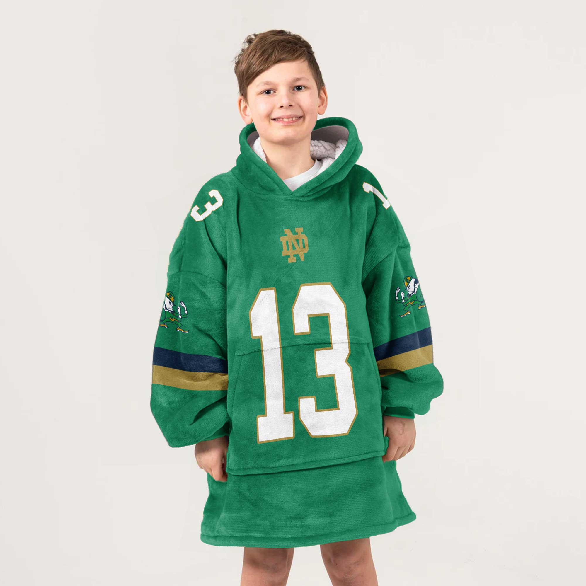 Adult Notre Dame Football Unisex Blanket Hoodie