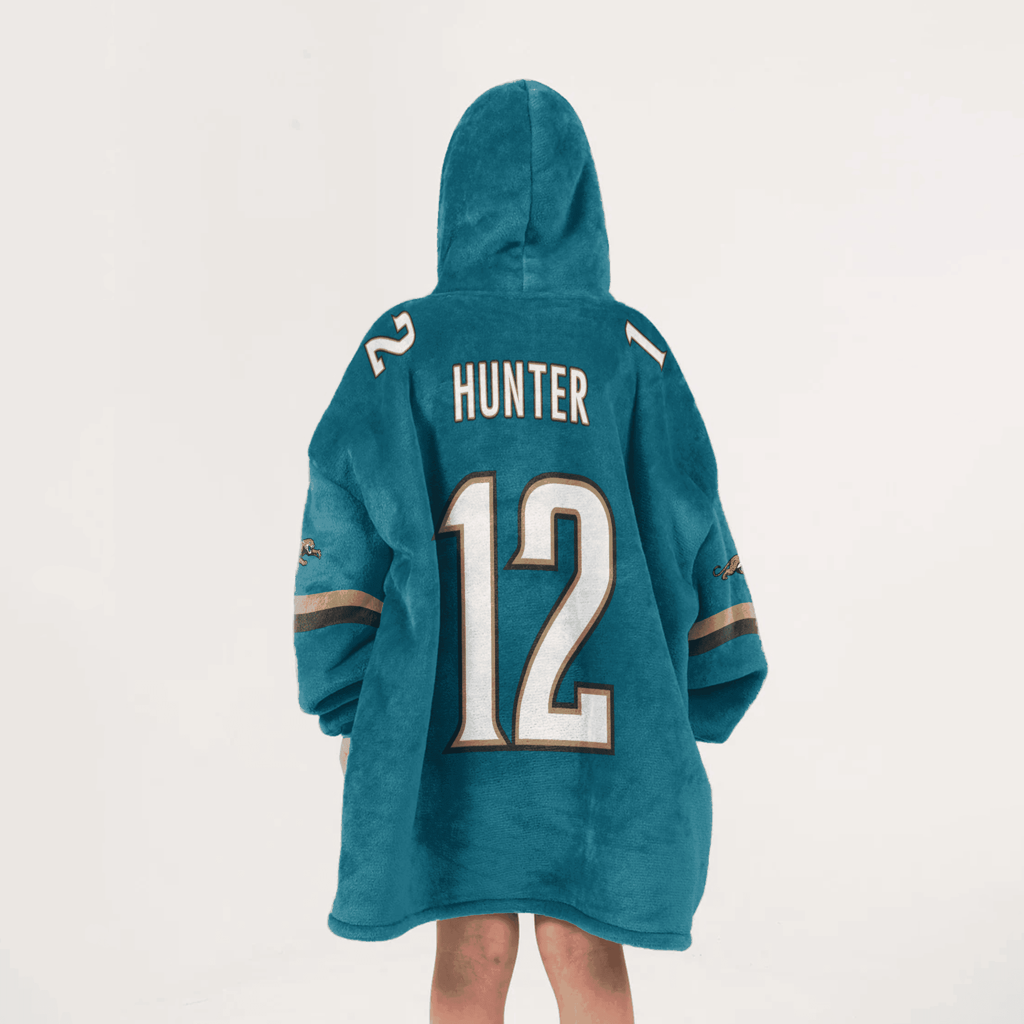 Kid 12 Jacksonville Football Unisex Blanket Hoodie