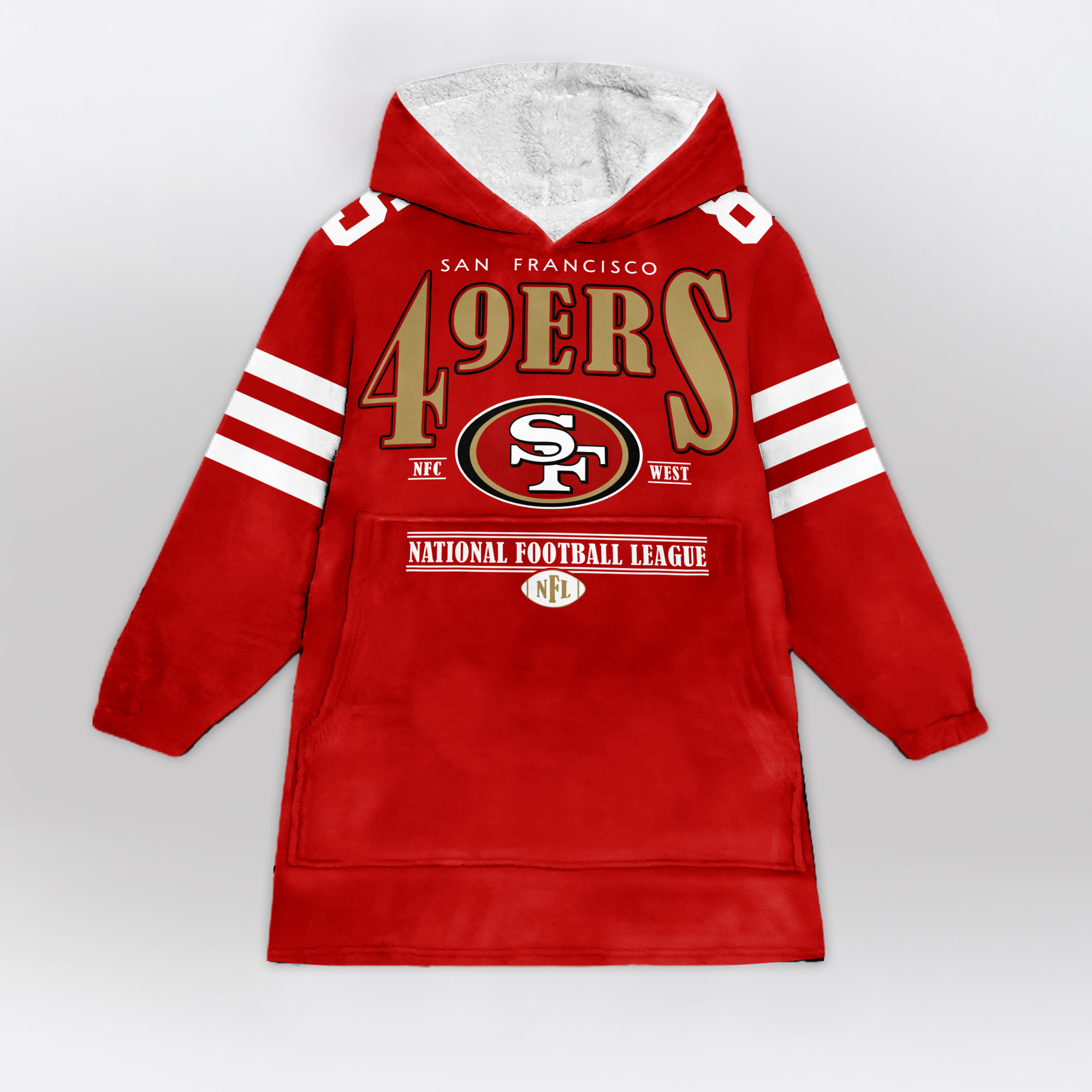 Adult San Francisco 49ers Football Unisex Blanket Hoodie