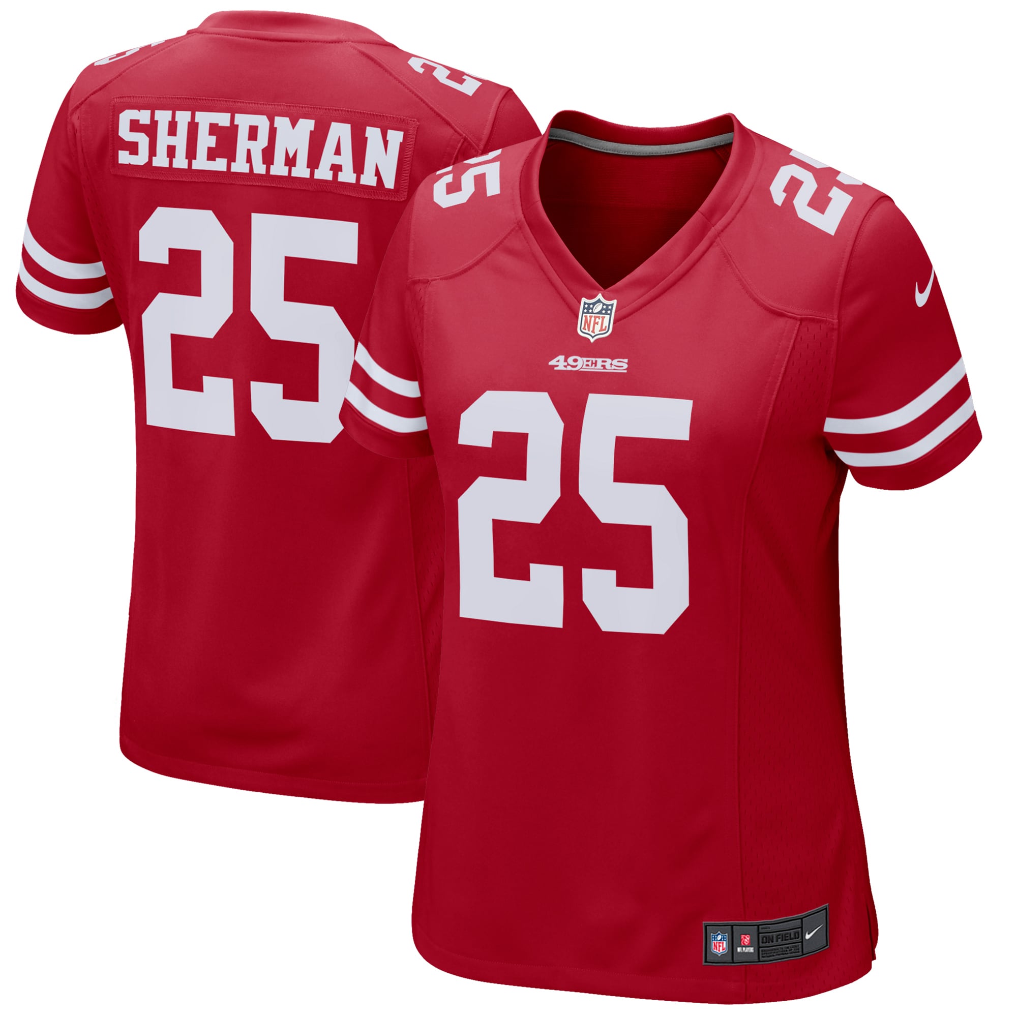 Richard Sherman San Francisco 49ers  Women's Game Player Jersey - Scarlet