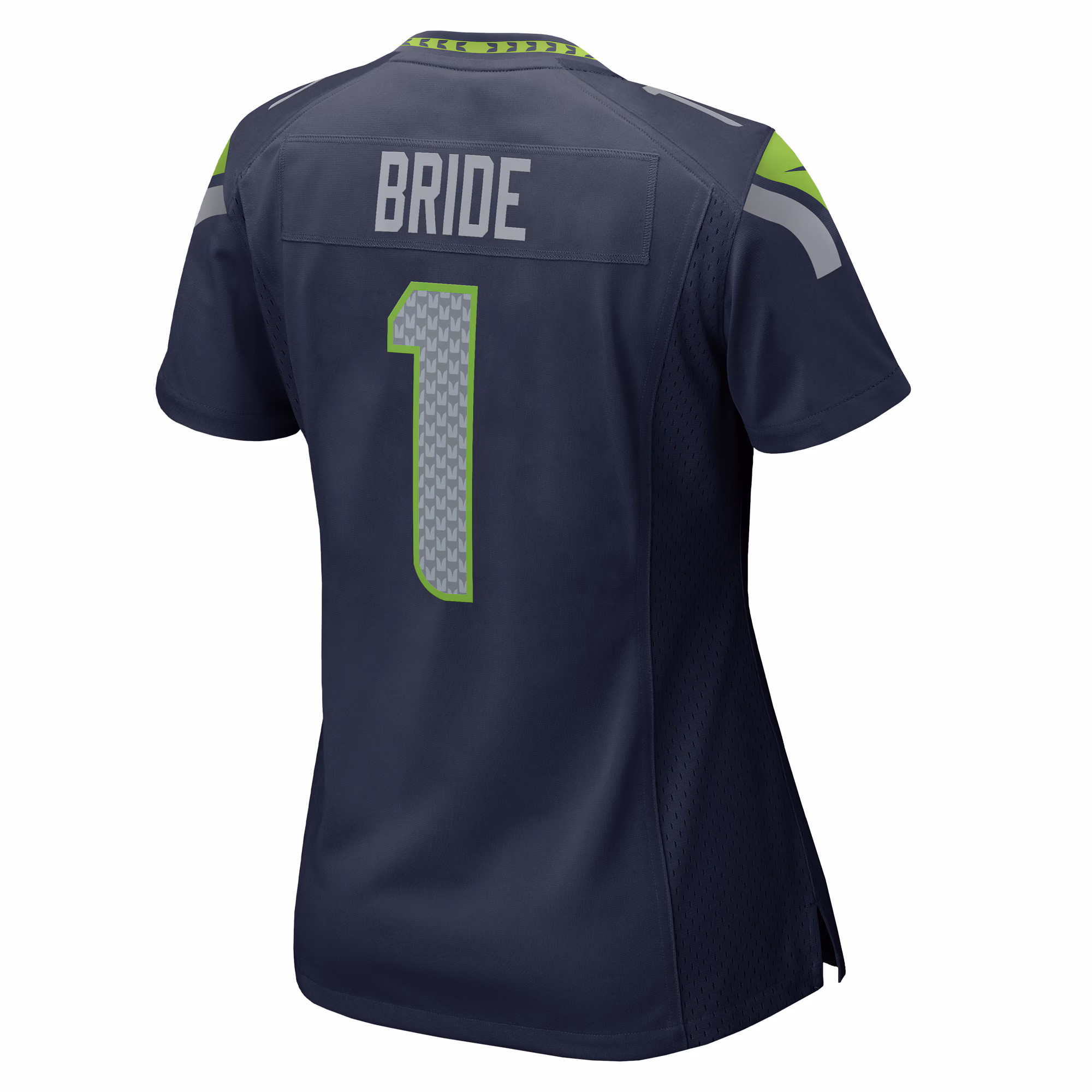 Number 1 Bride Seattle Seahawks Women's Game Jersey -  College Navy