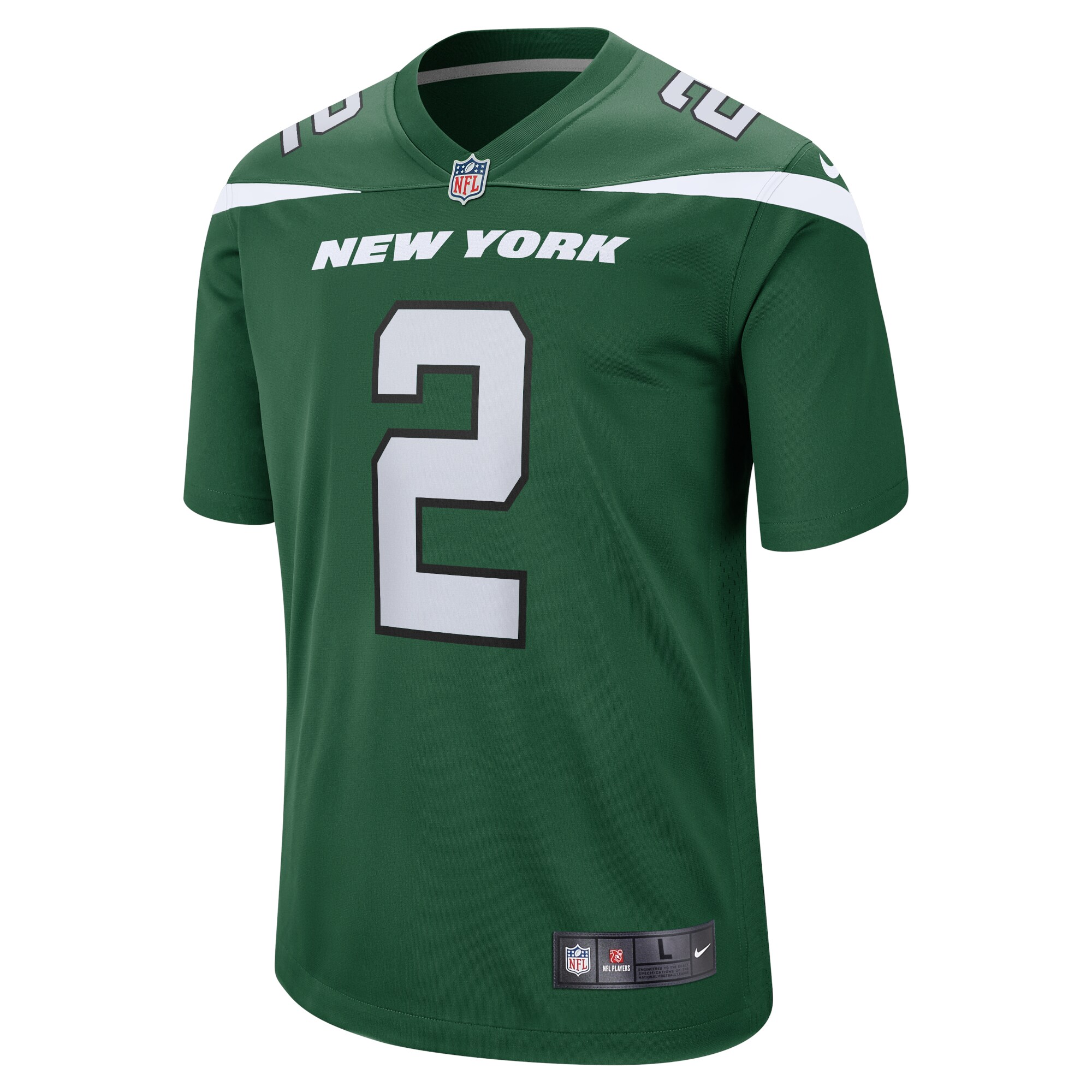 Zach Wilson New York Jets Youth Game Jersey - Black