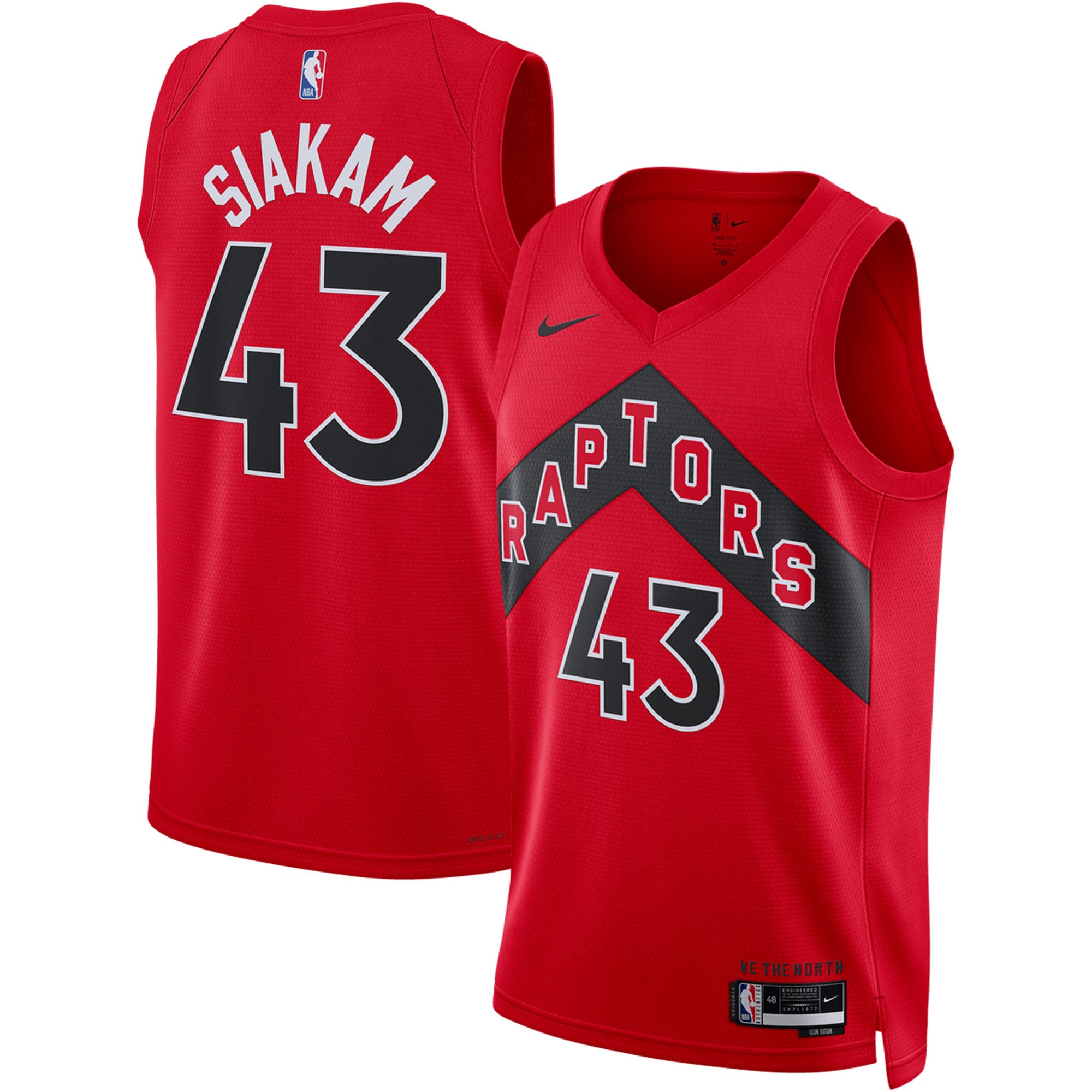 Pascal Siakam Toronto Raptors Unisex Swingman Jersey - Icon Edition - Red
