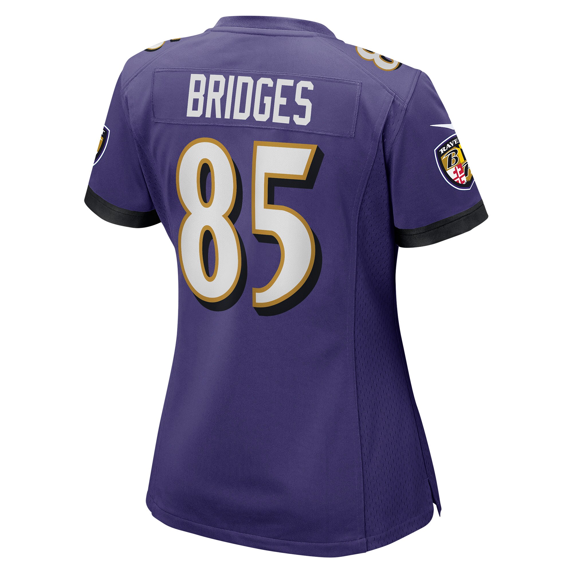 Shemar Bridges Baltimore Ravens  Women's Player Game Jersey - Purple