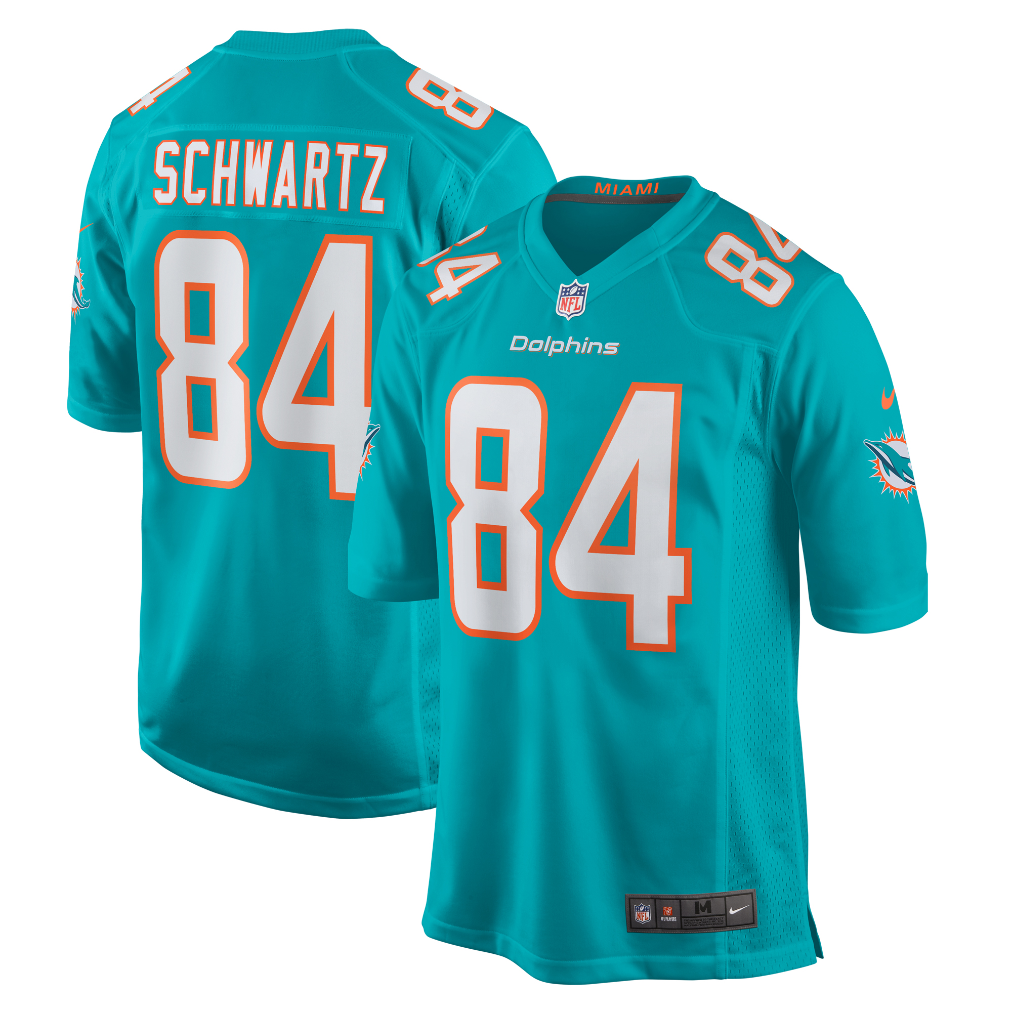 Anthony Schwartz Miami Dolphins Team Game Jersey -  Aqua