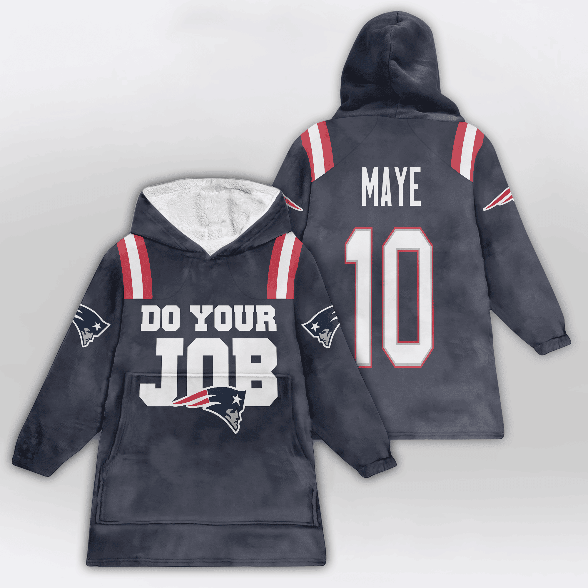 Kid Do Your Job 10 New England Football Unisex Blanket Hoodie