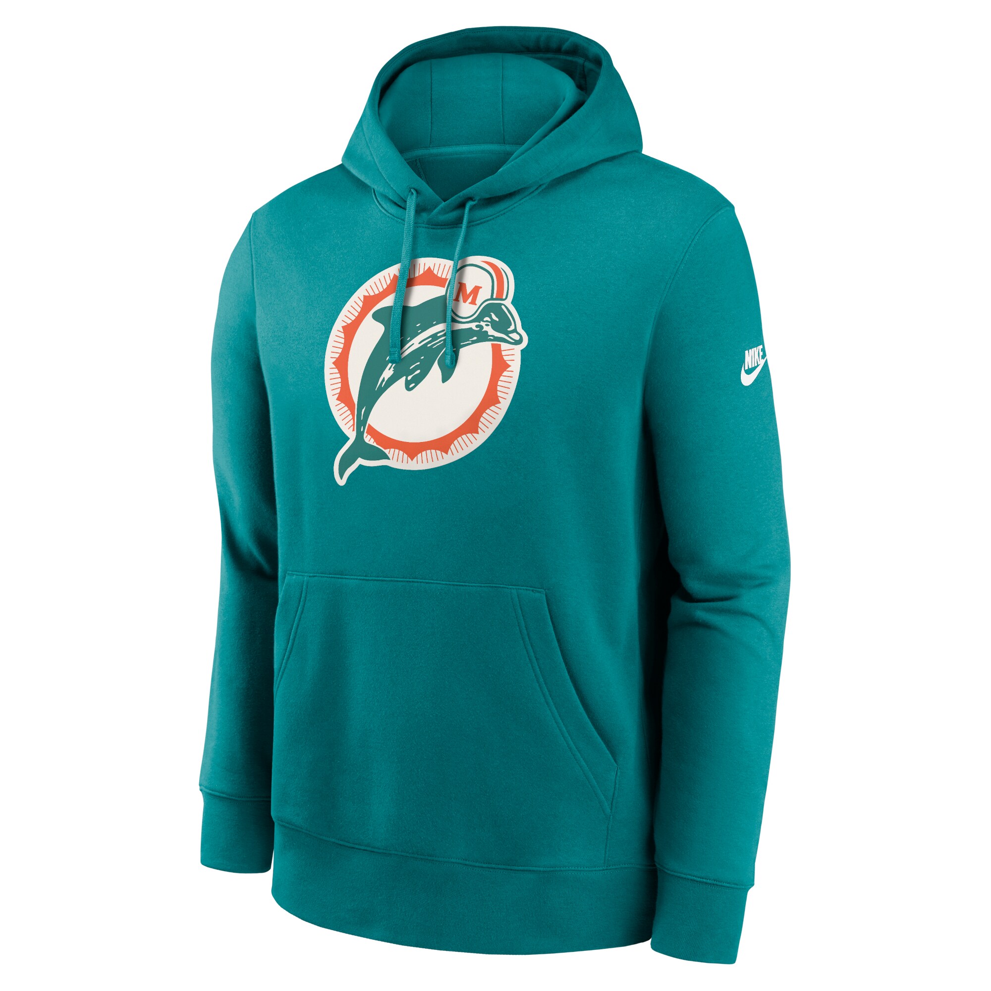 Miami Dolphins Rewind Club Logo Pullover Hoodie - Aqua