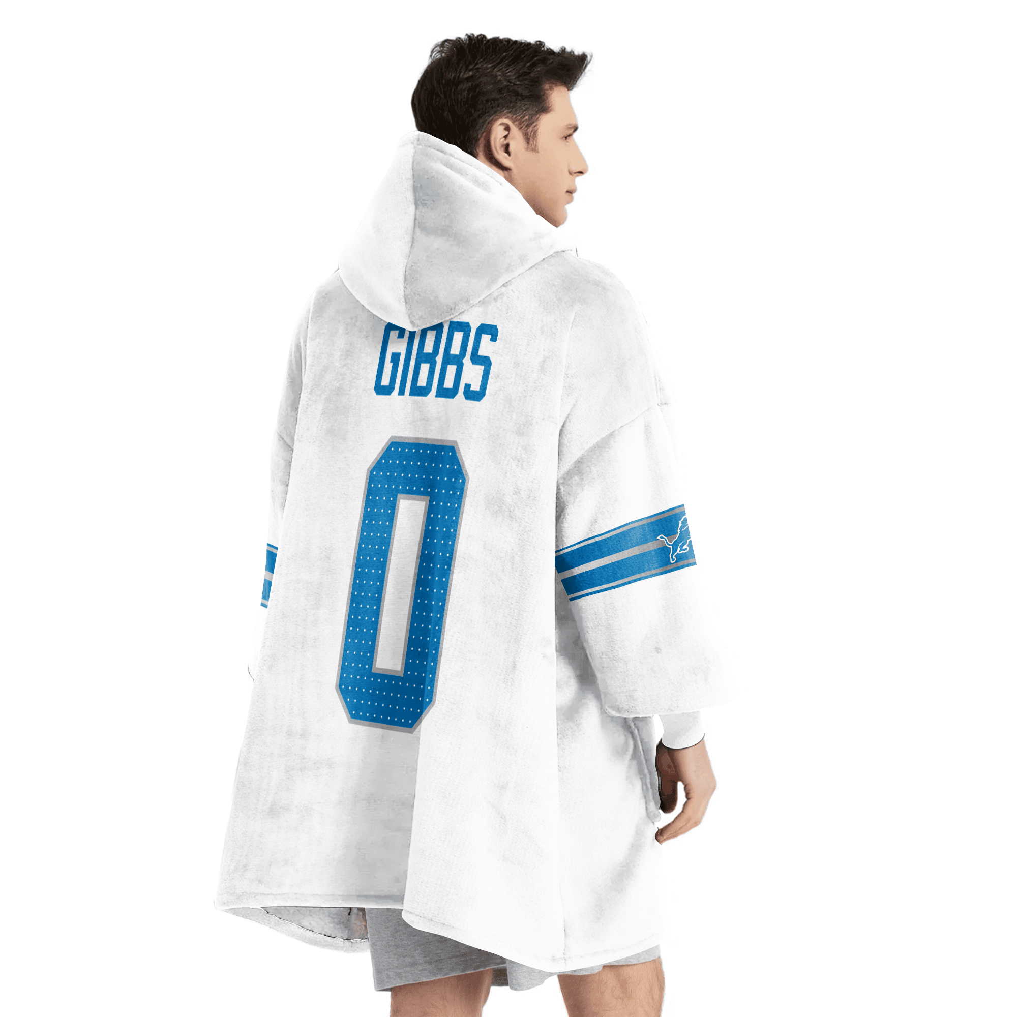 Adult 0 Detroit Football Unisex Blanket Hoodie