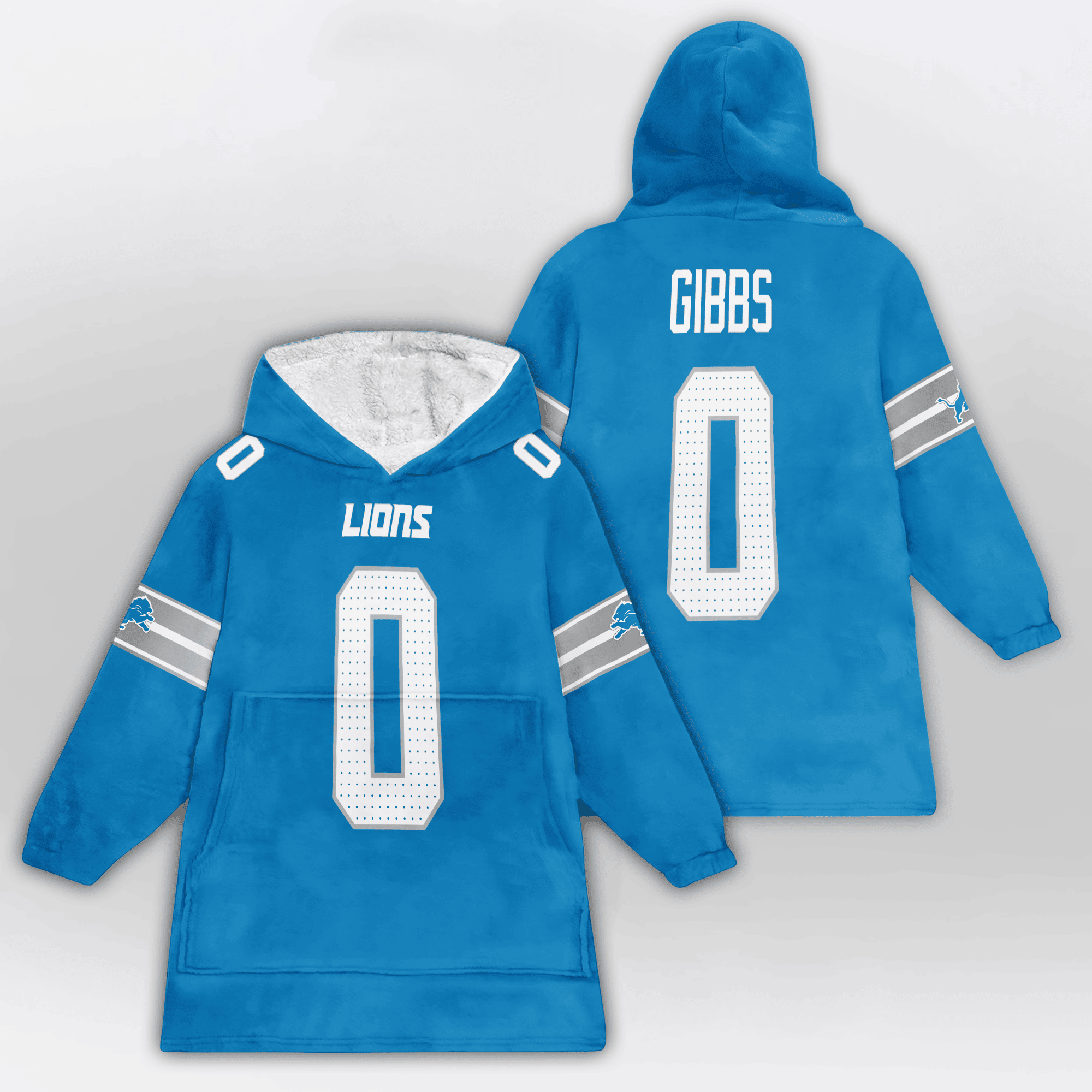 Kid 0 Detroit Football Unisex Blanket Hoodie