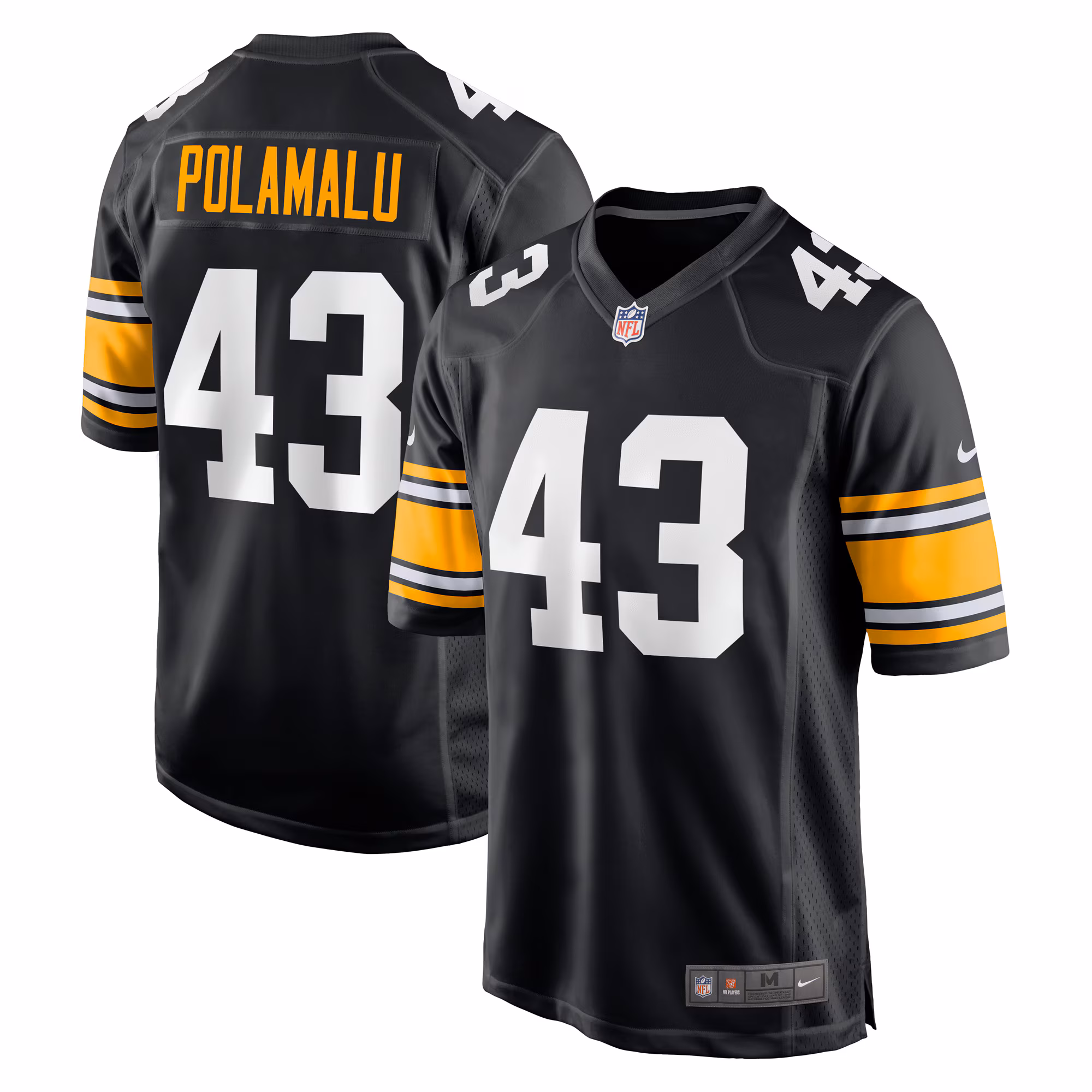 Troy Polamalu Pittsburgh Steelers Retired Player Jersey - Black