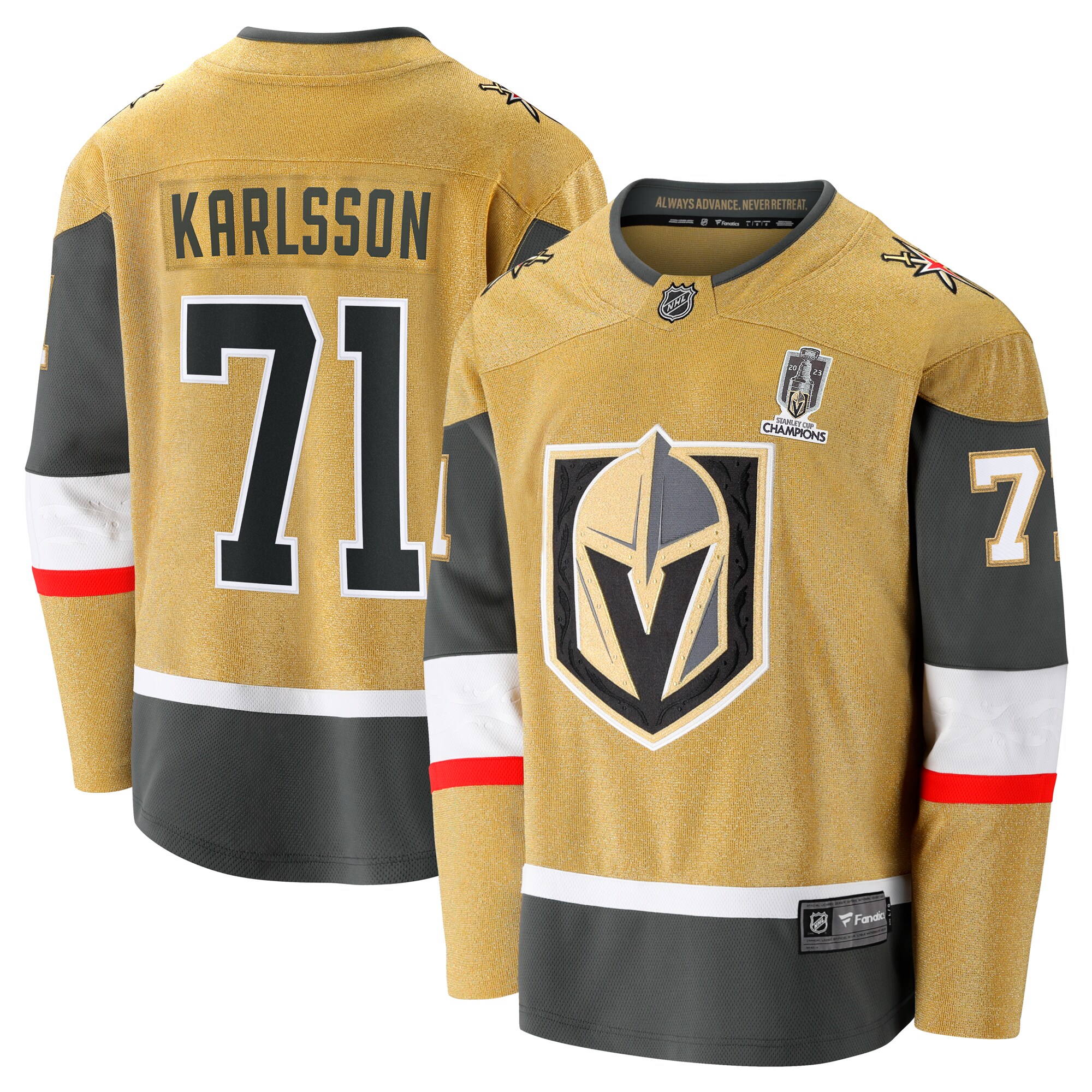 William Karlsson Vegas Golden Knights 2023 Stanley Cup Champions Home Breakaway Player Jersey - Gold