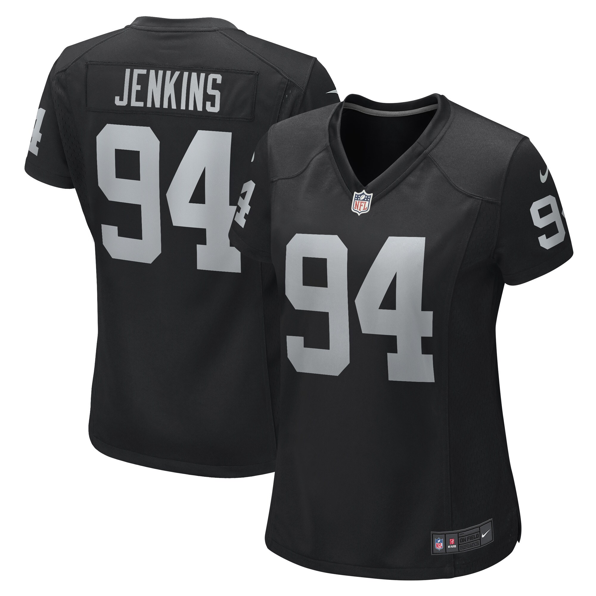 Jenkins Las Vegas Raiders  Women's Game Player Jersey - Black