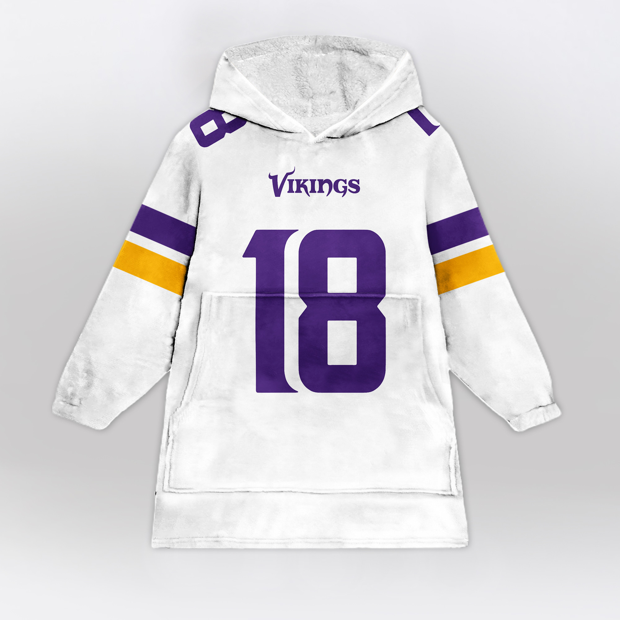 Adult 18 Minnesota Football Unisex Blanket Hoodie