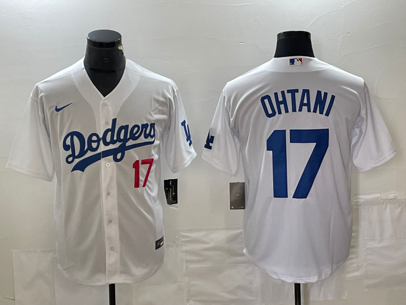 Men's Los Angeles Dodgers #17  White Shohei Ohtani Jersey
