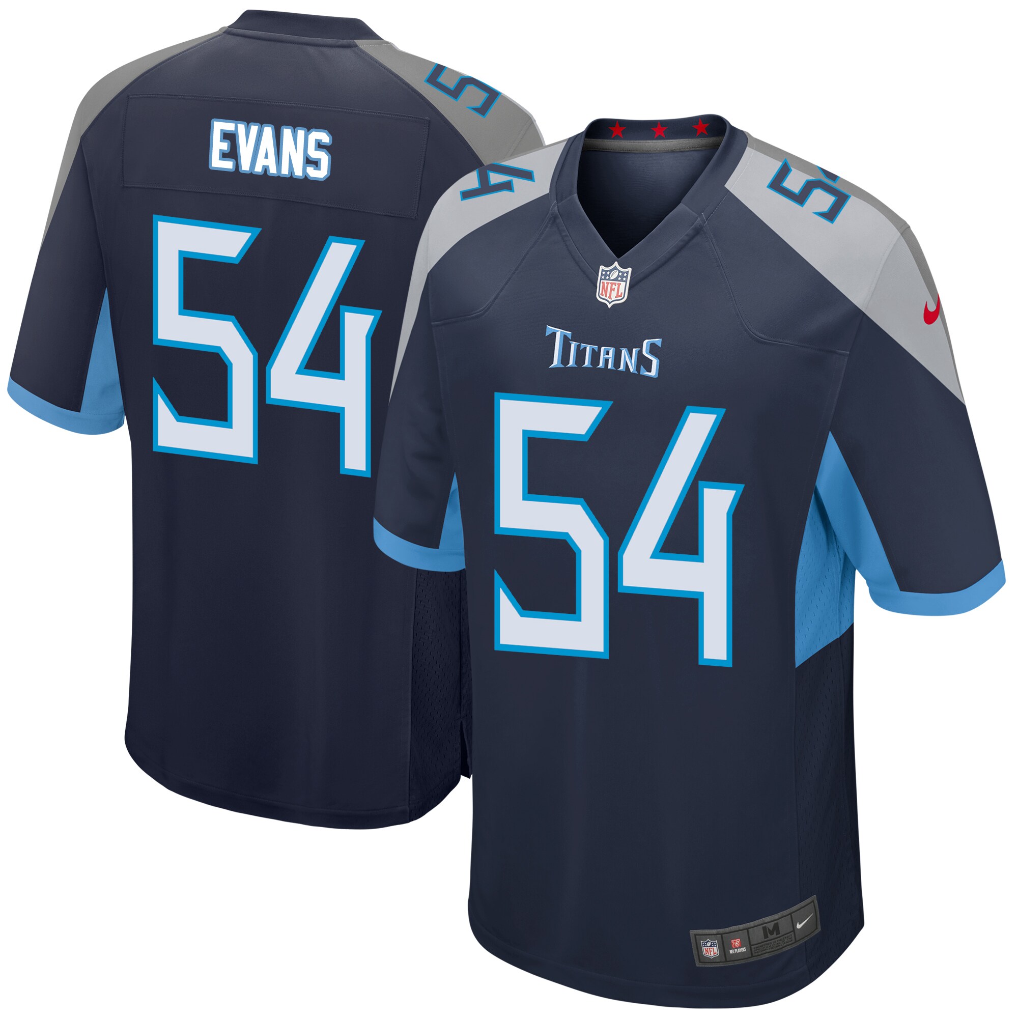 Rashaan Evans Tennessee Titans  Game Player Jersey - Navy