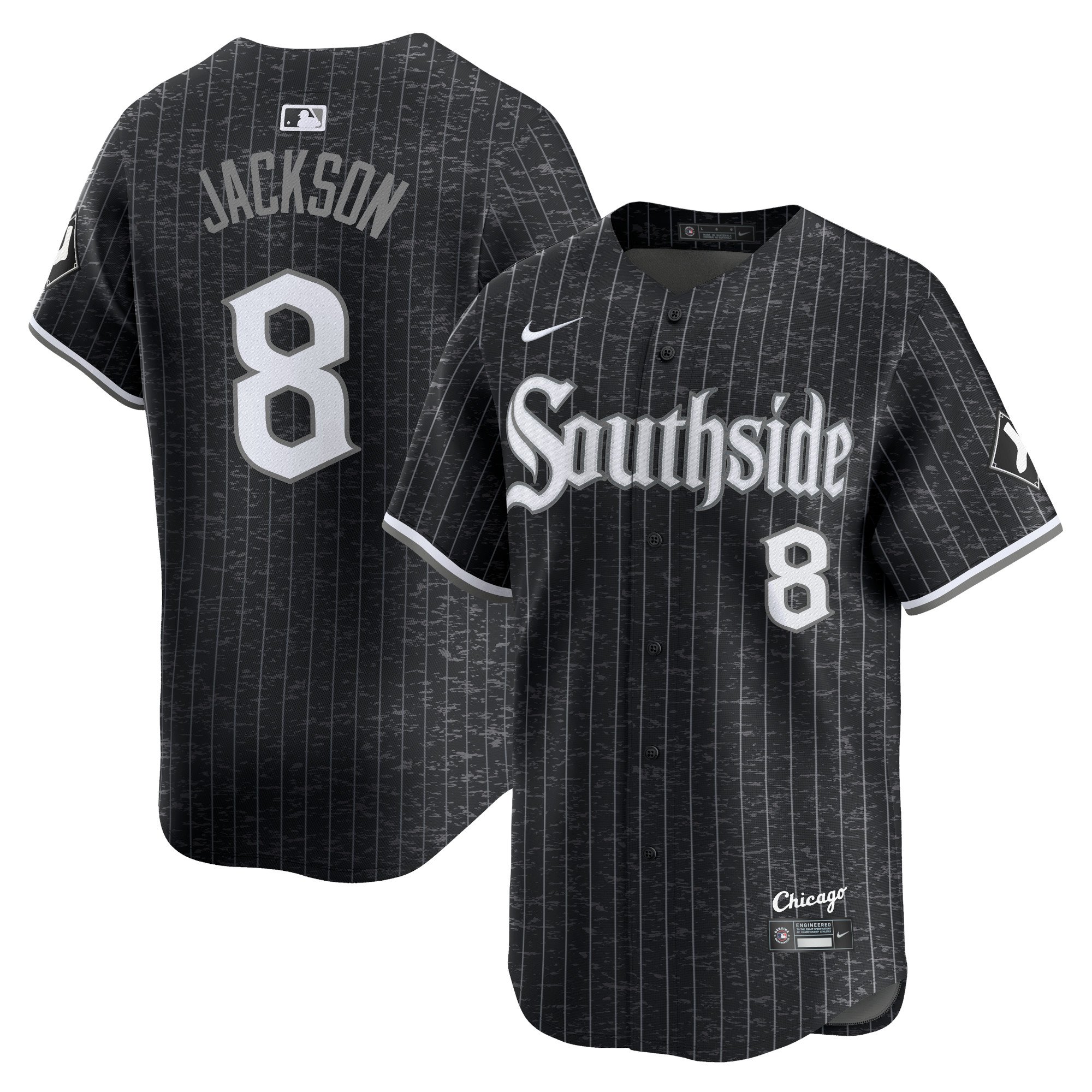 Men's Chicago White Sox Bo Jackson  Black City Connect Retired Player Jersey