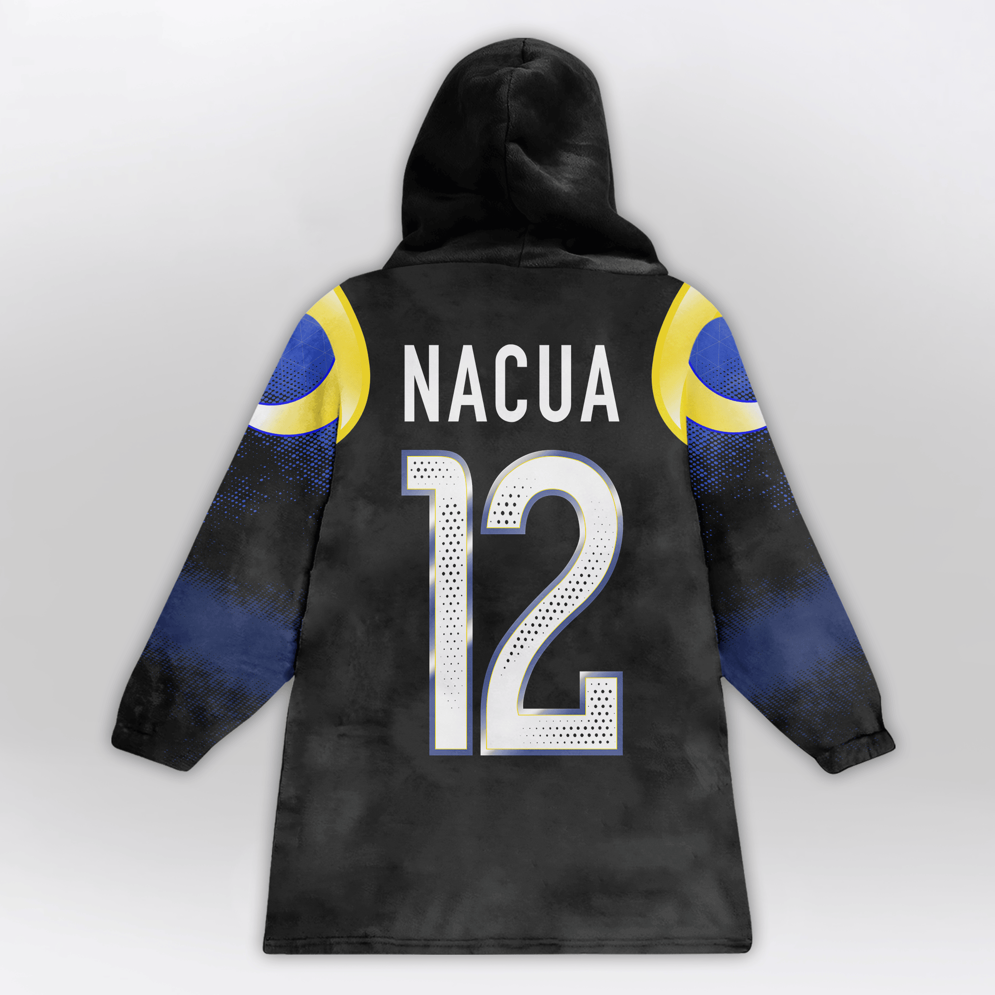 Adult P.N 12 Los Angeles R Football Unisex Blanket Hoodie