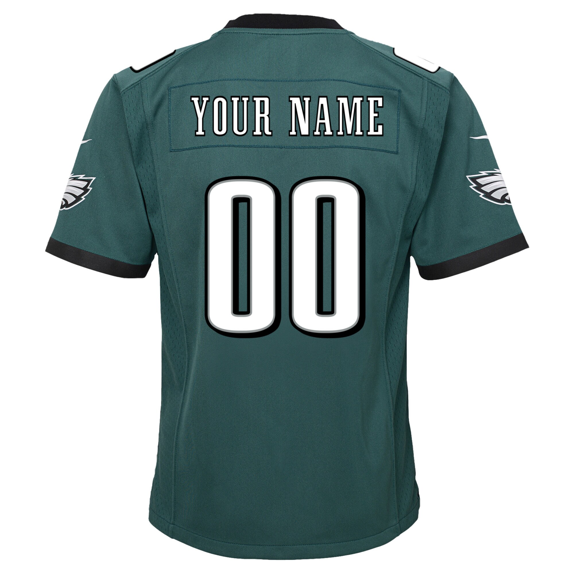 Philadelphia Eagles  Youth Team Custom Game Jersey - Midnight Green