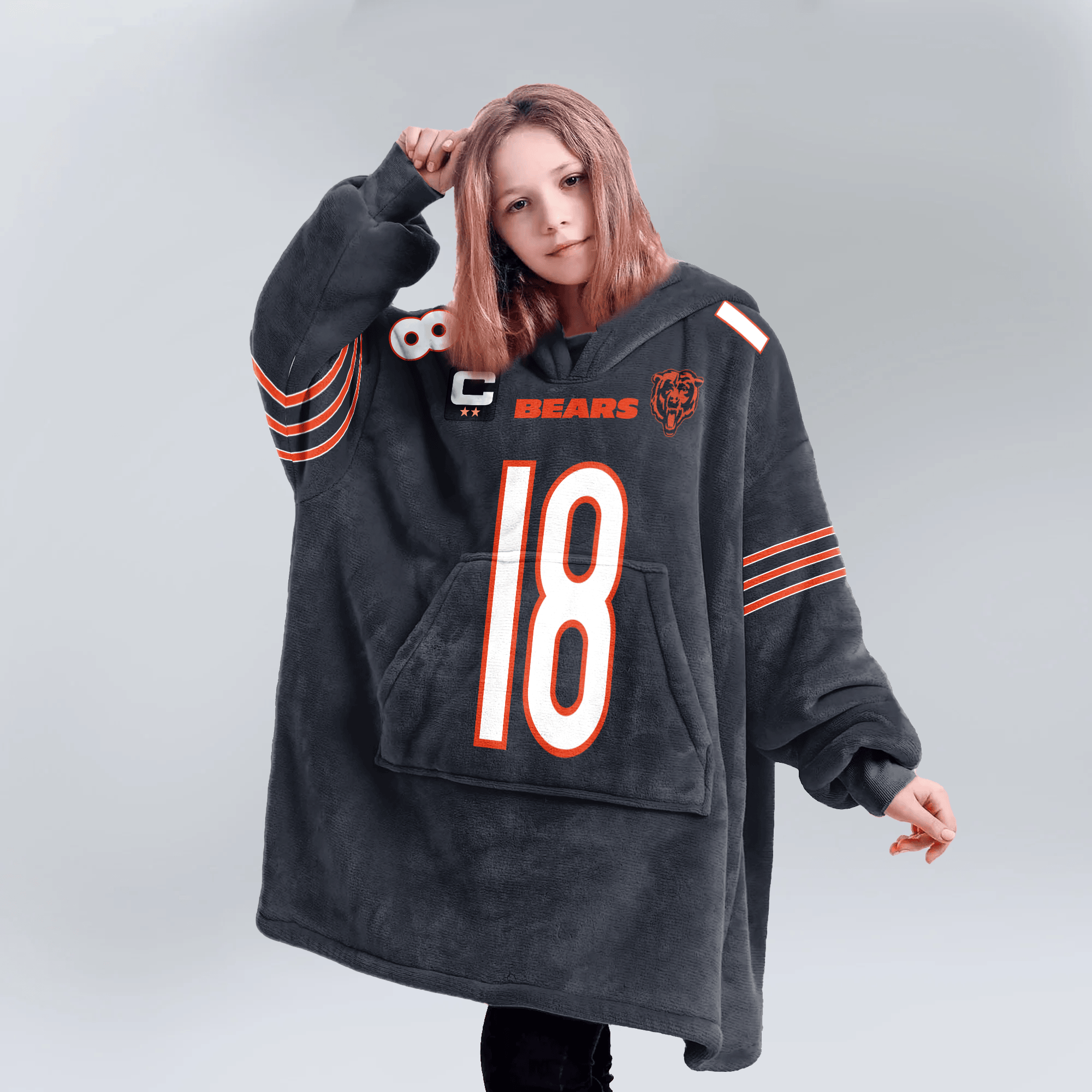 Kid C.W 18 Chicago Football Unisex Blanket Hoodie