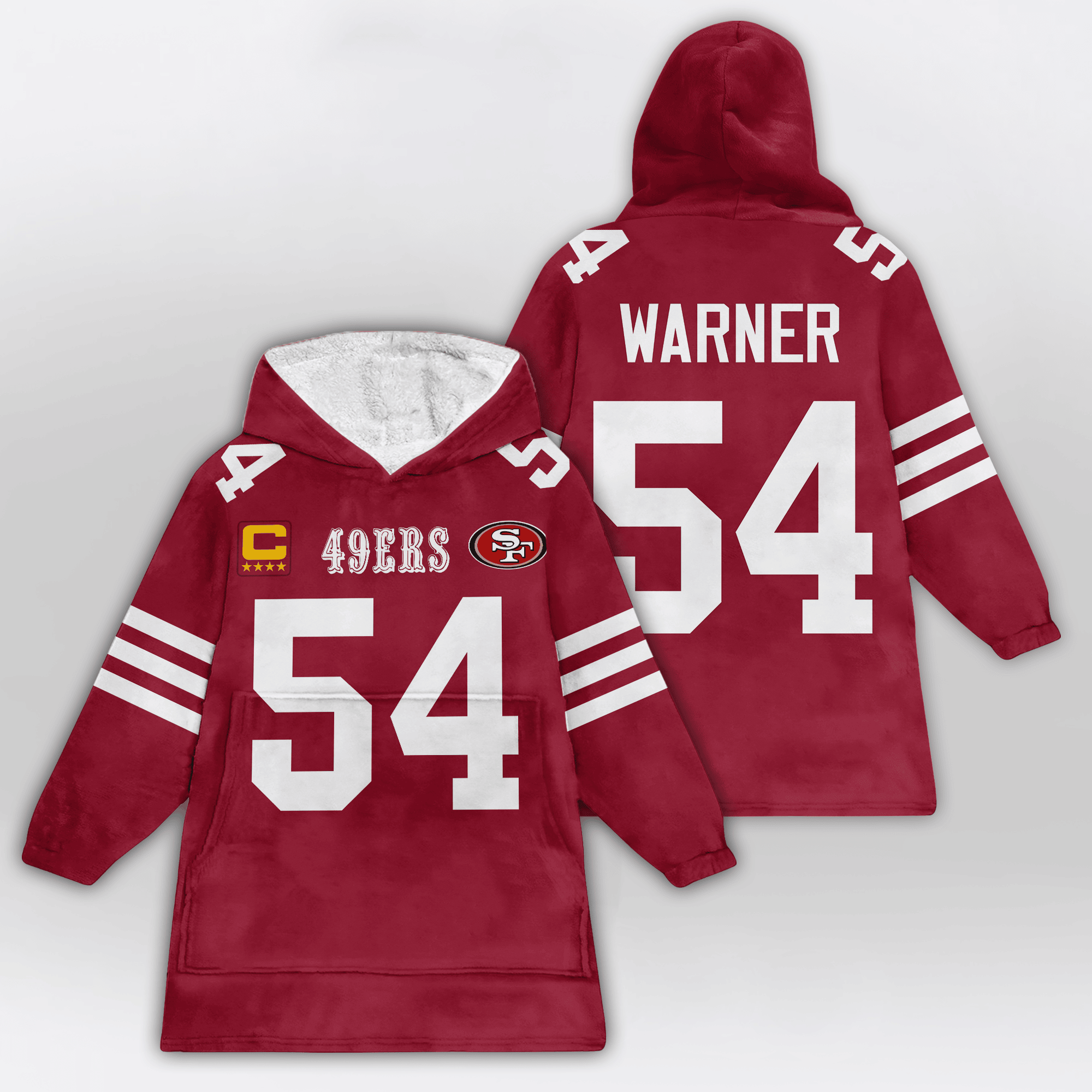 Kid F.W 54 Captain San Francisco 49ers Football Unisex Blanket Hoodie