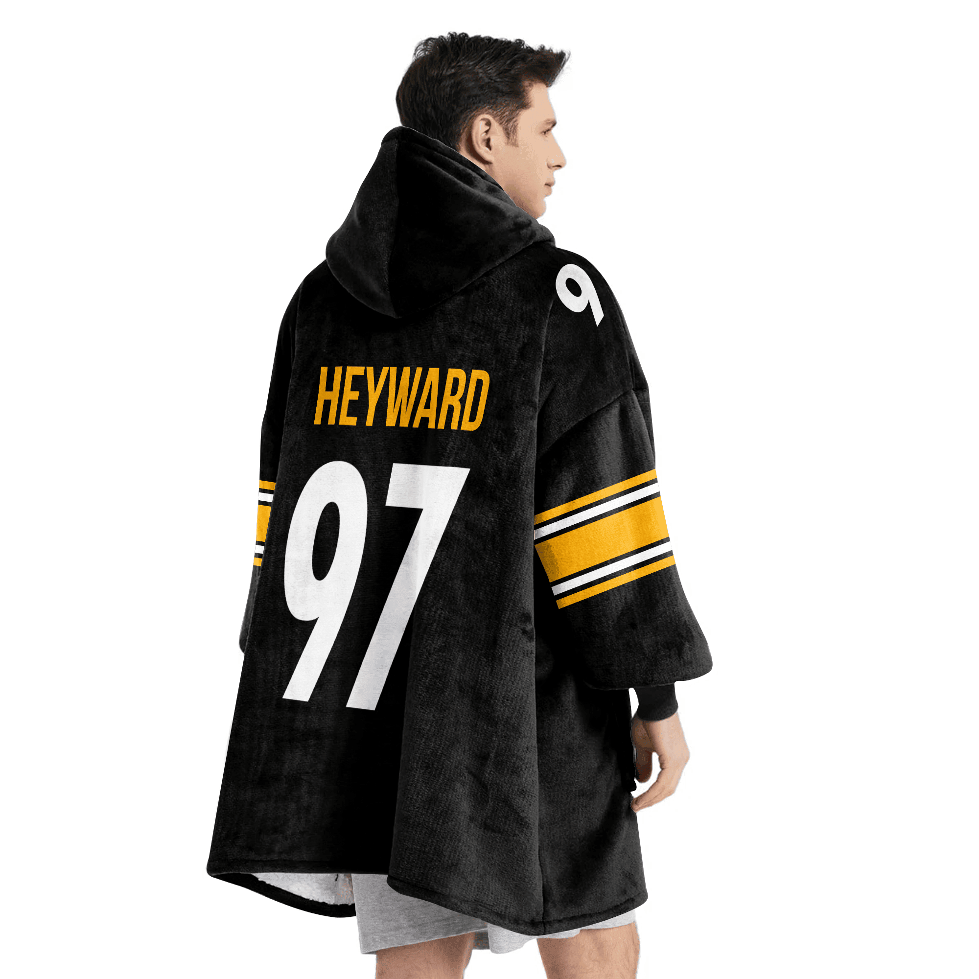 Adult 97 Pittsburgh Football Unisex Blanket Hoodie