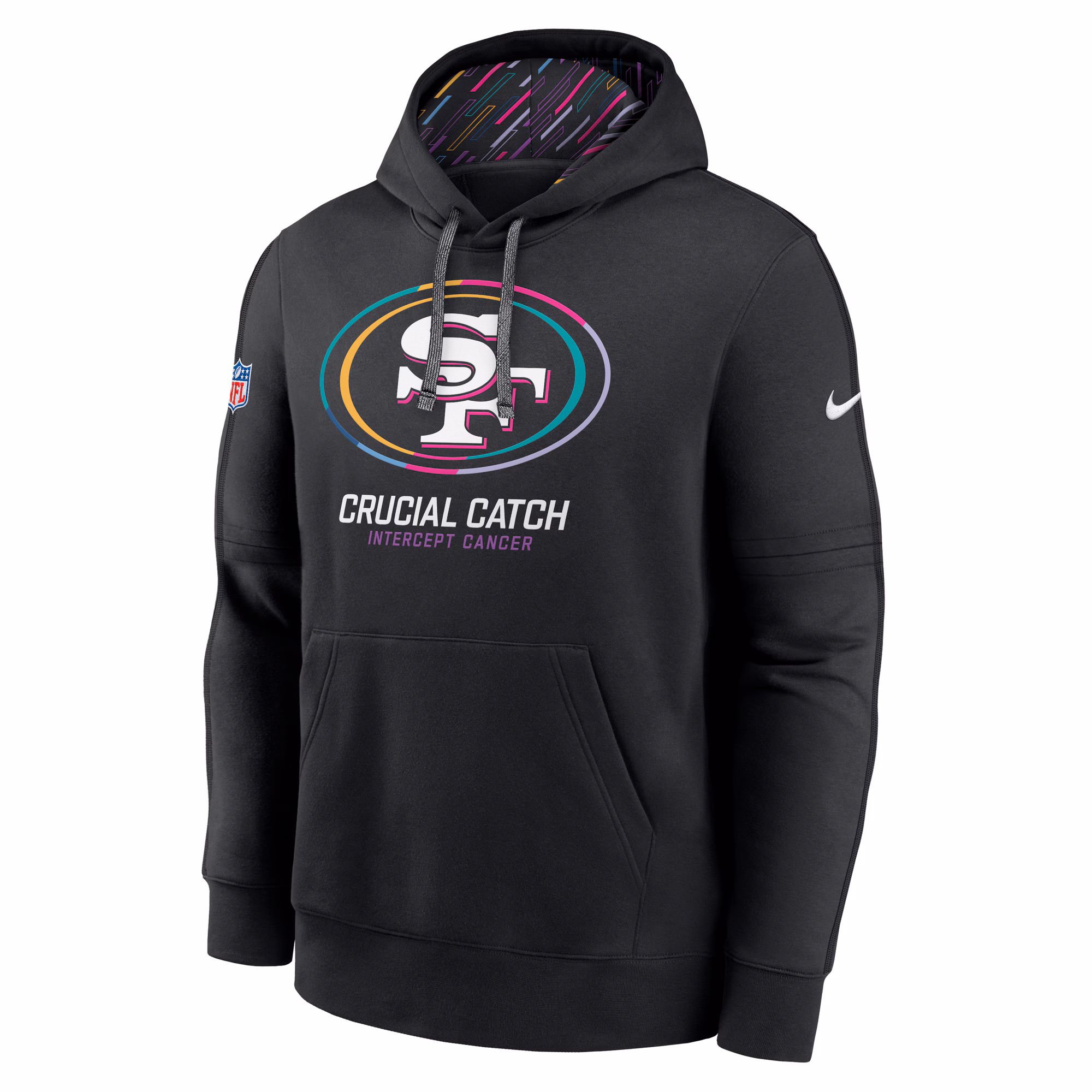 San Francisco 49ers 49ers 2024 NFL Crucial Catch Club Pullover Hoodie - Black