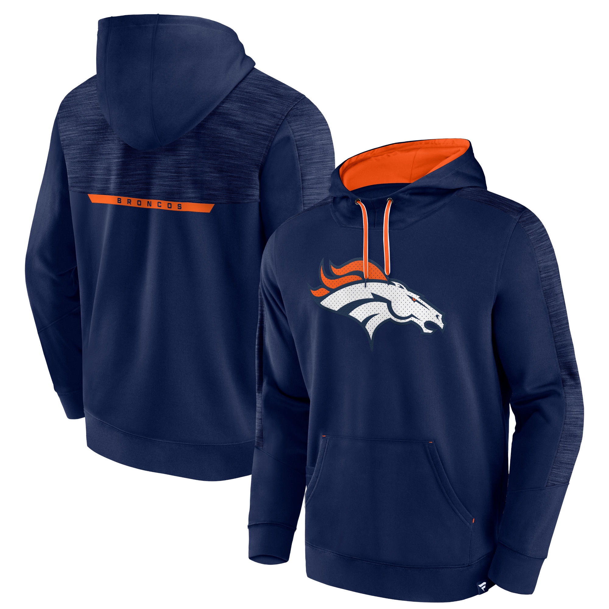 Denver Broncos   Defender Evo Pullover Hoodie - Navy