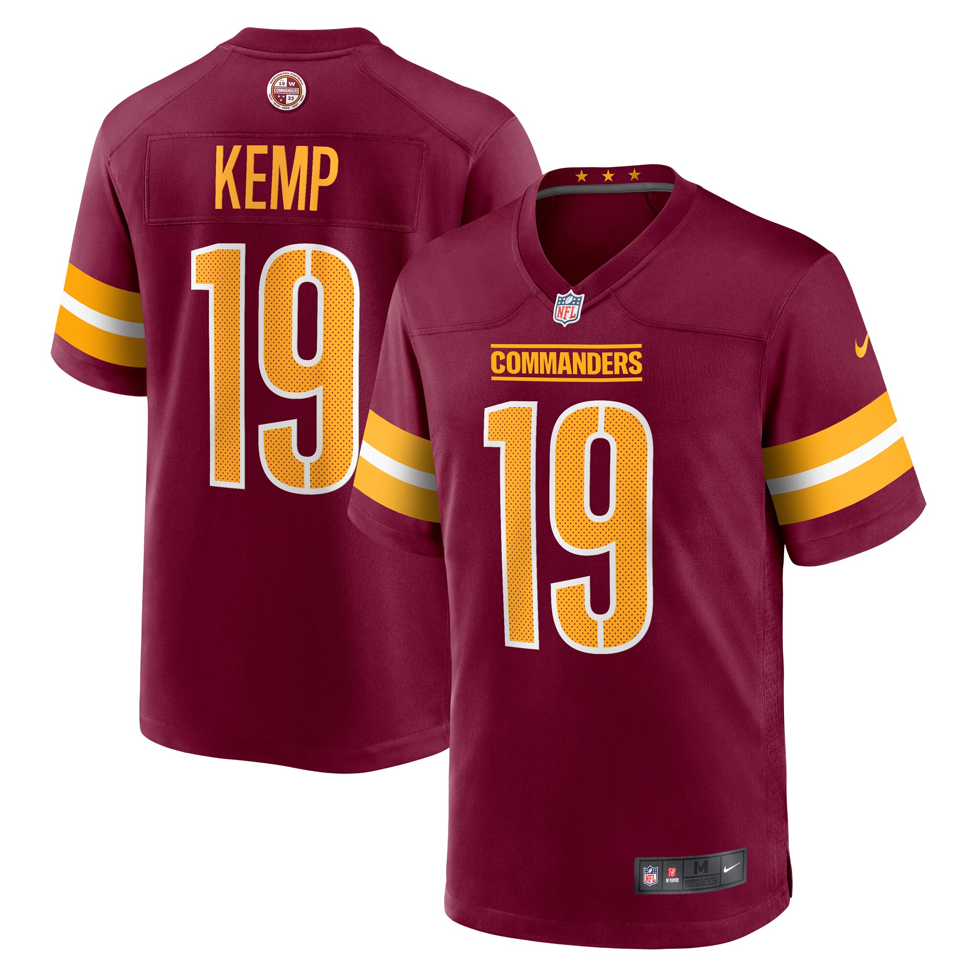 Marcus Kemp Washington Commanders  Game Player Jersey - Burgundy